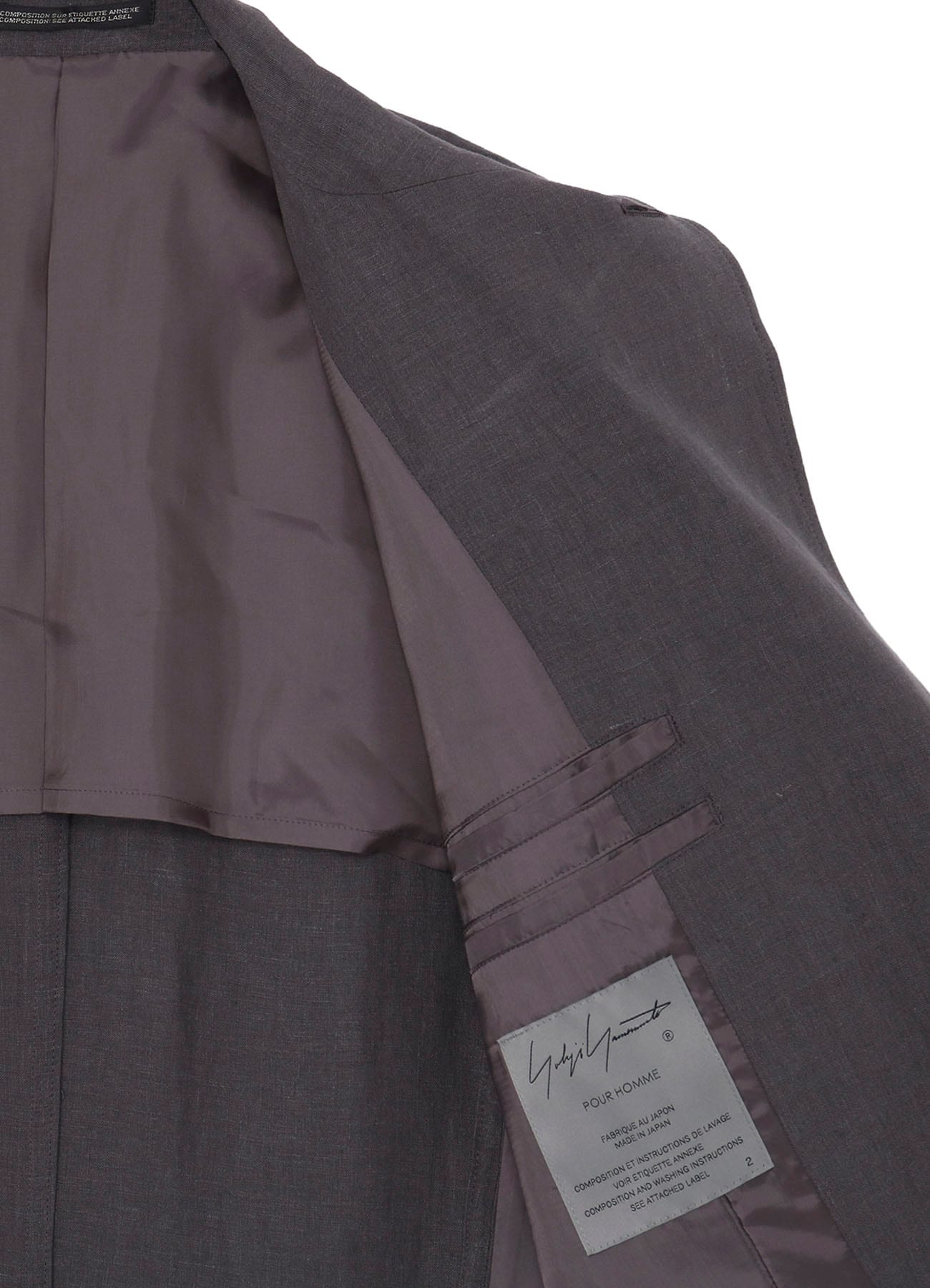 LINEN CLOTH FRONT EDGE 2SNAP BOTTON JACKET