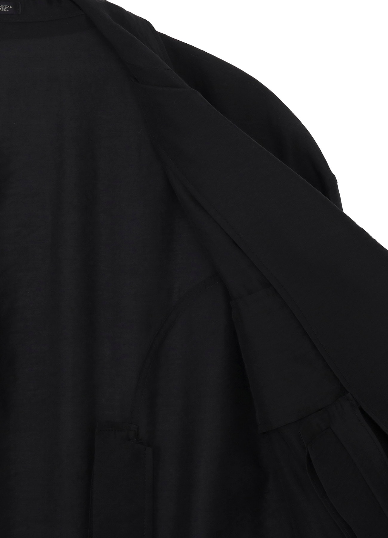 <PIECE UNIQUE>RY/ NY/ CU LAWN FRONT AND BACK OPENED LAPEL JACKET