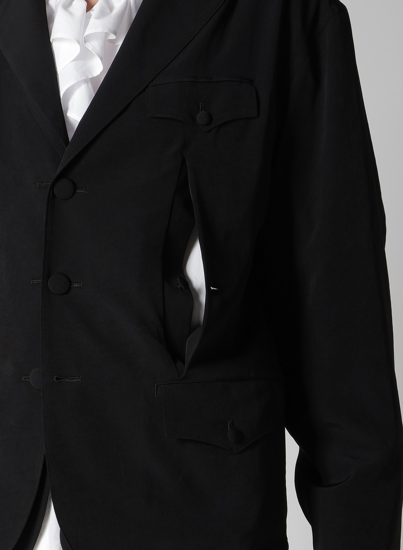 TA TUXEDO FRONT AND BACK OPENED LAPEL JACKET