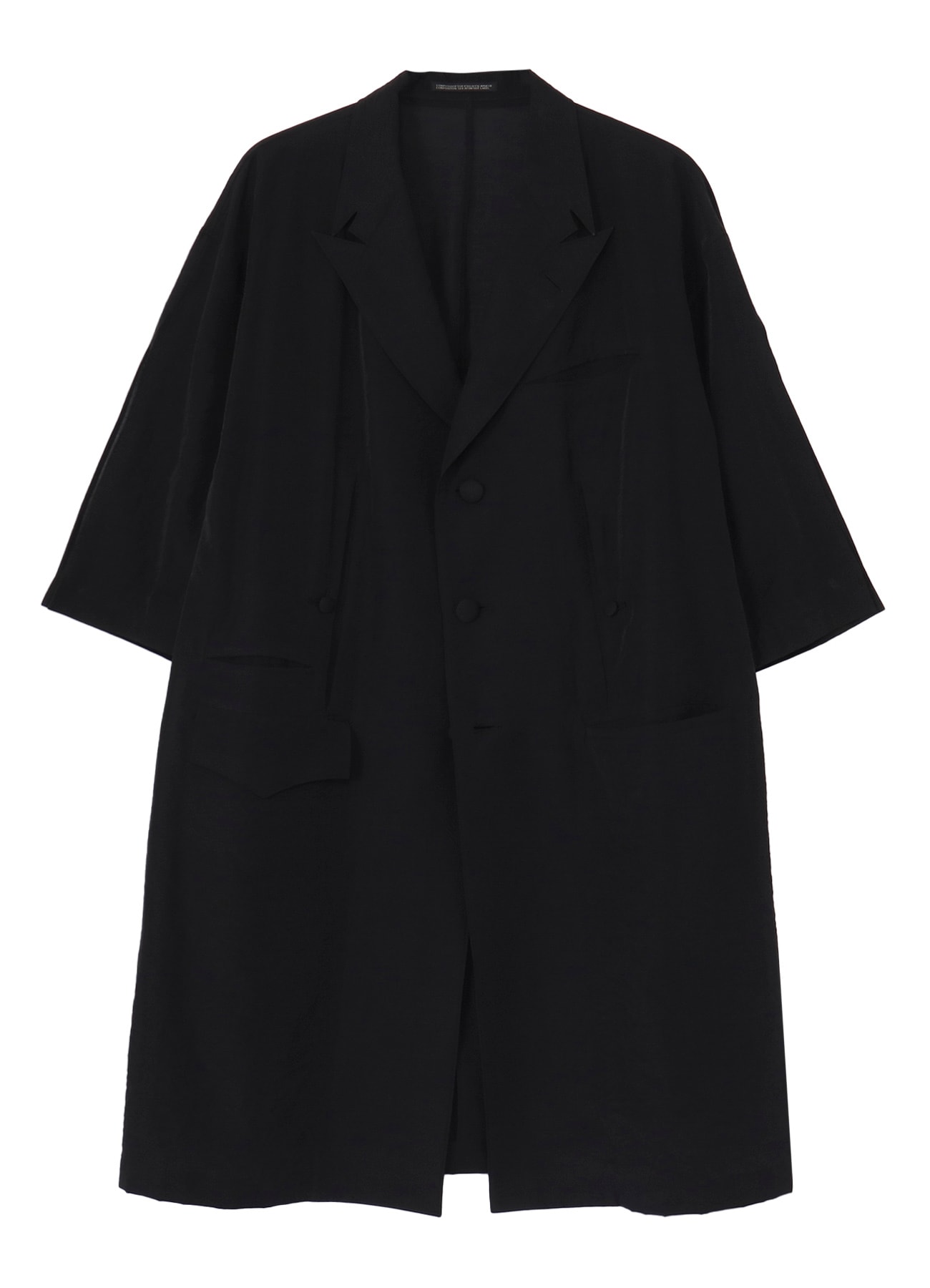 <PIECE UNIQUE/AOYAMA>RY/ NY/ CU LAWN DETAILED LAPEL LONG JACKET