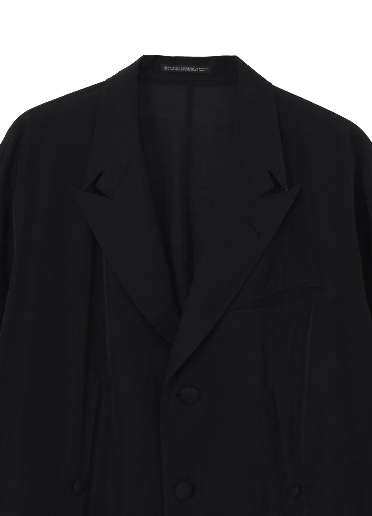 <PIECE UNIQUE/AOYAMA>RY/ NY/ CU LAWN DETAILED LAPEL LONG JACKET