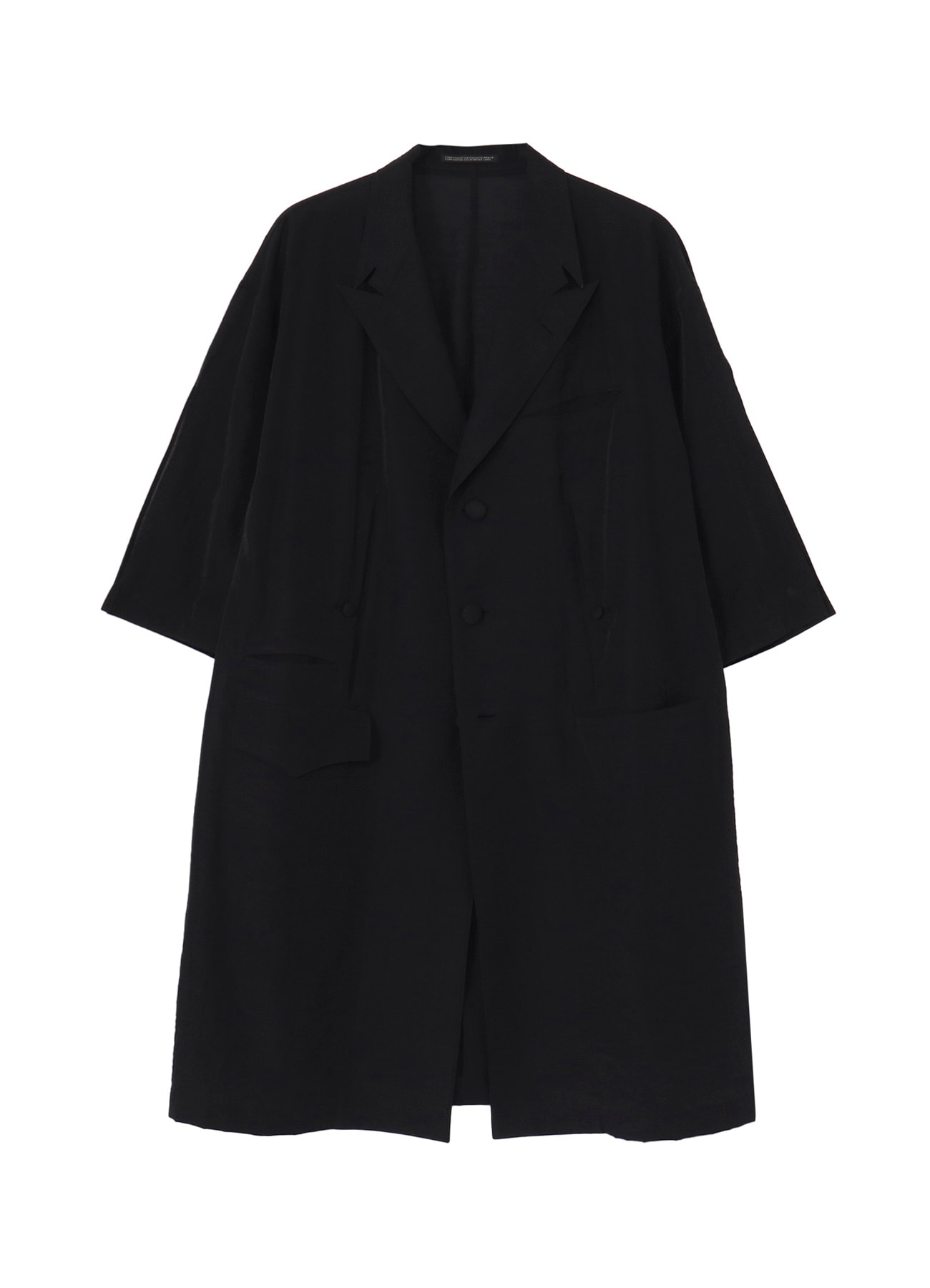 <PIECE UNIQUE/AOYAMA>RY/ NY/ CU LAWN DETAILED LAPEL LONG JACKET