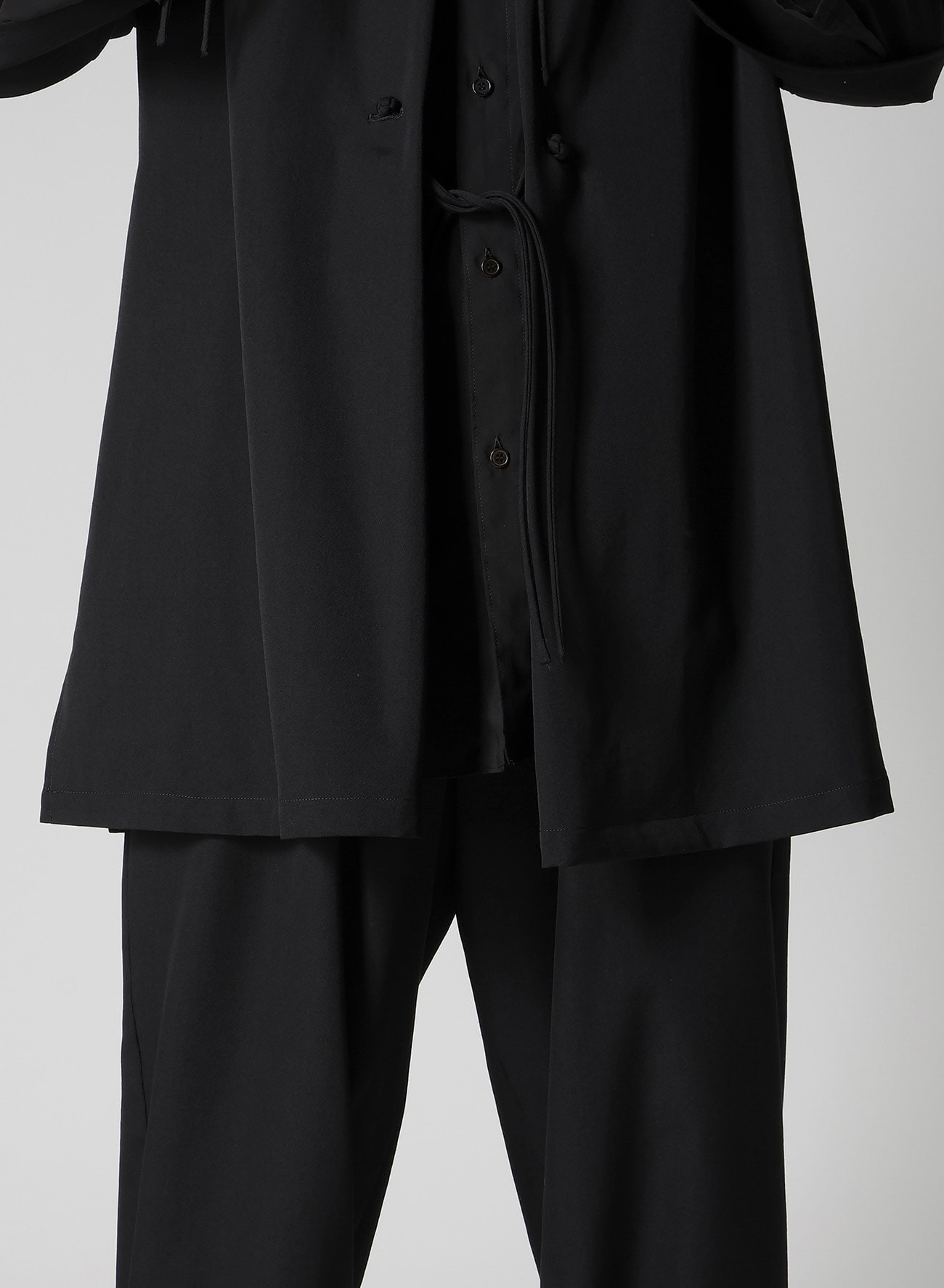 WOOL GABARDINE CHINA BUTTUN SCARF JACKET