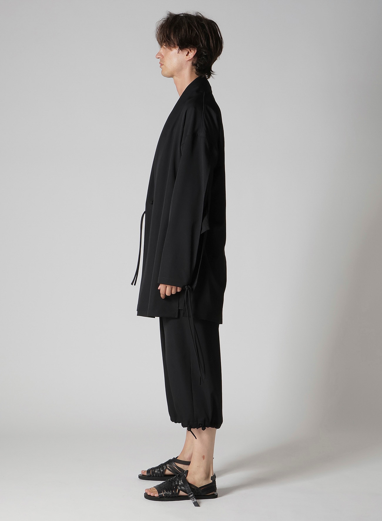 WOOL GABARDINE CHINA BUTTUN SCARF JACKET