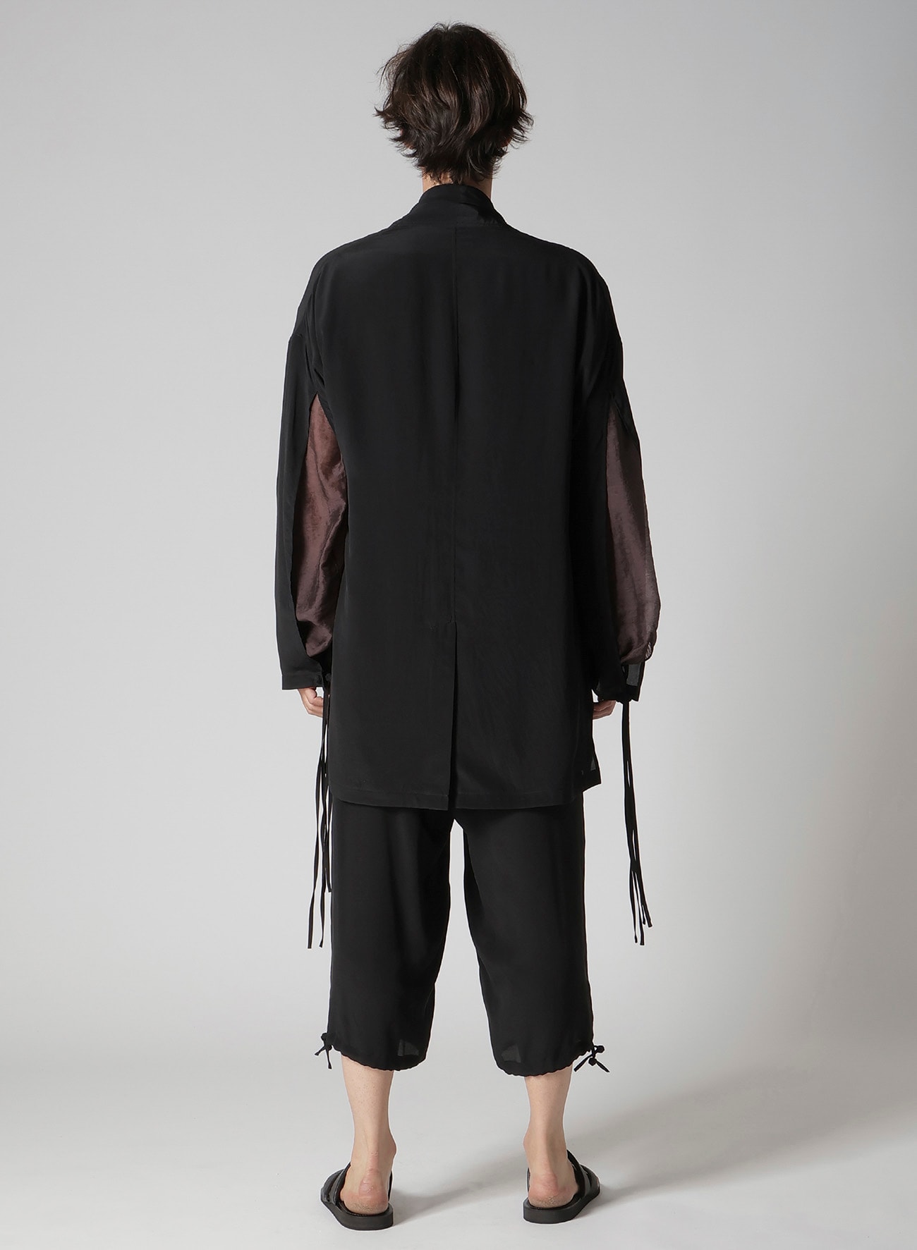 CREPE DE CHINE CHINA BUTTUN SCARF JACKET