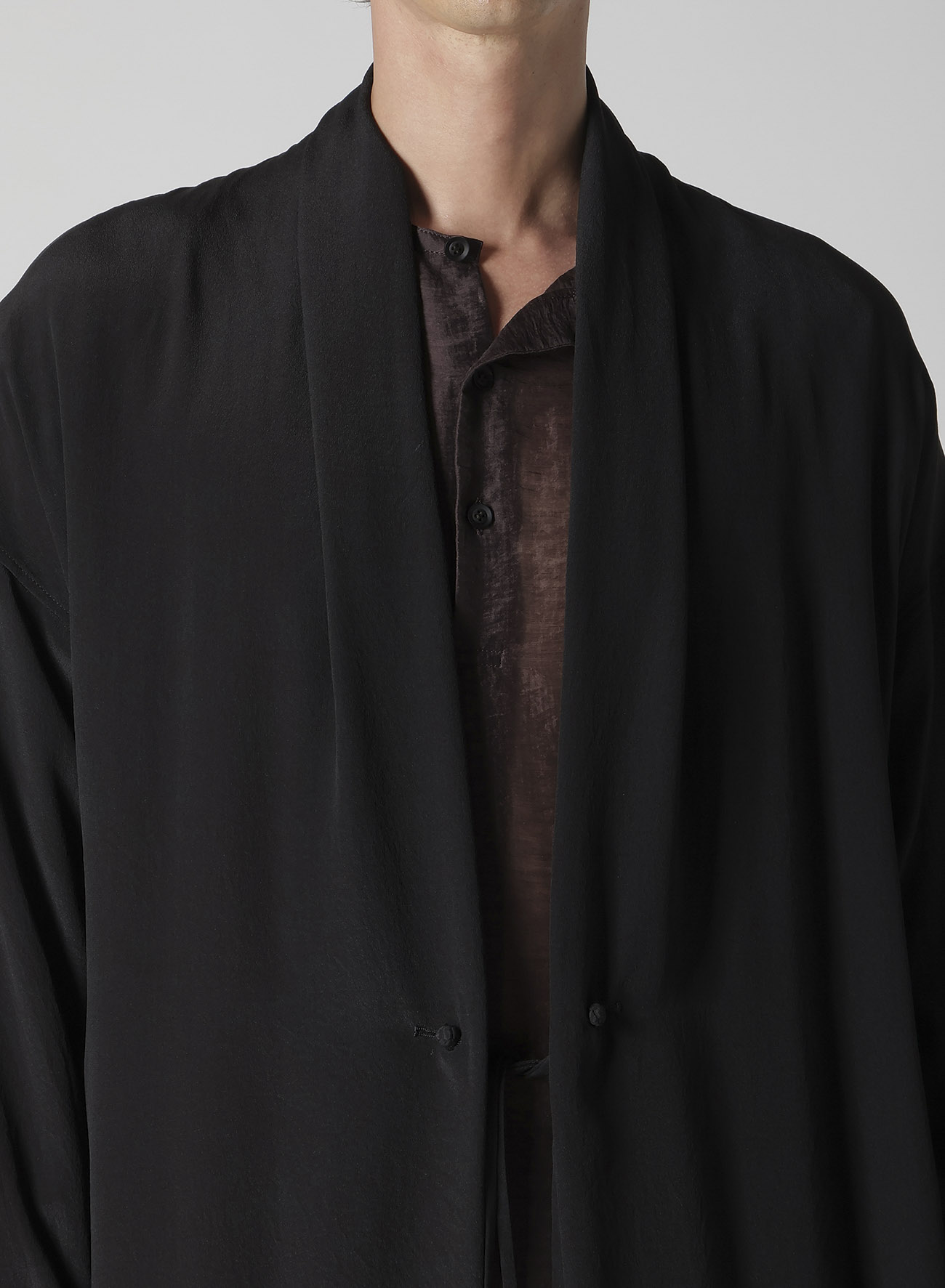 CREPE DE CHINE CHINA BUTTUN SCARF JACKET