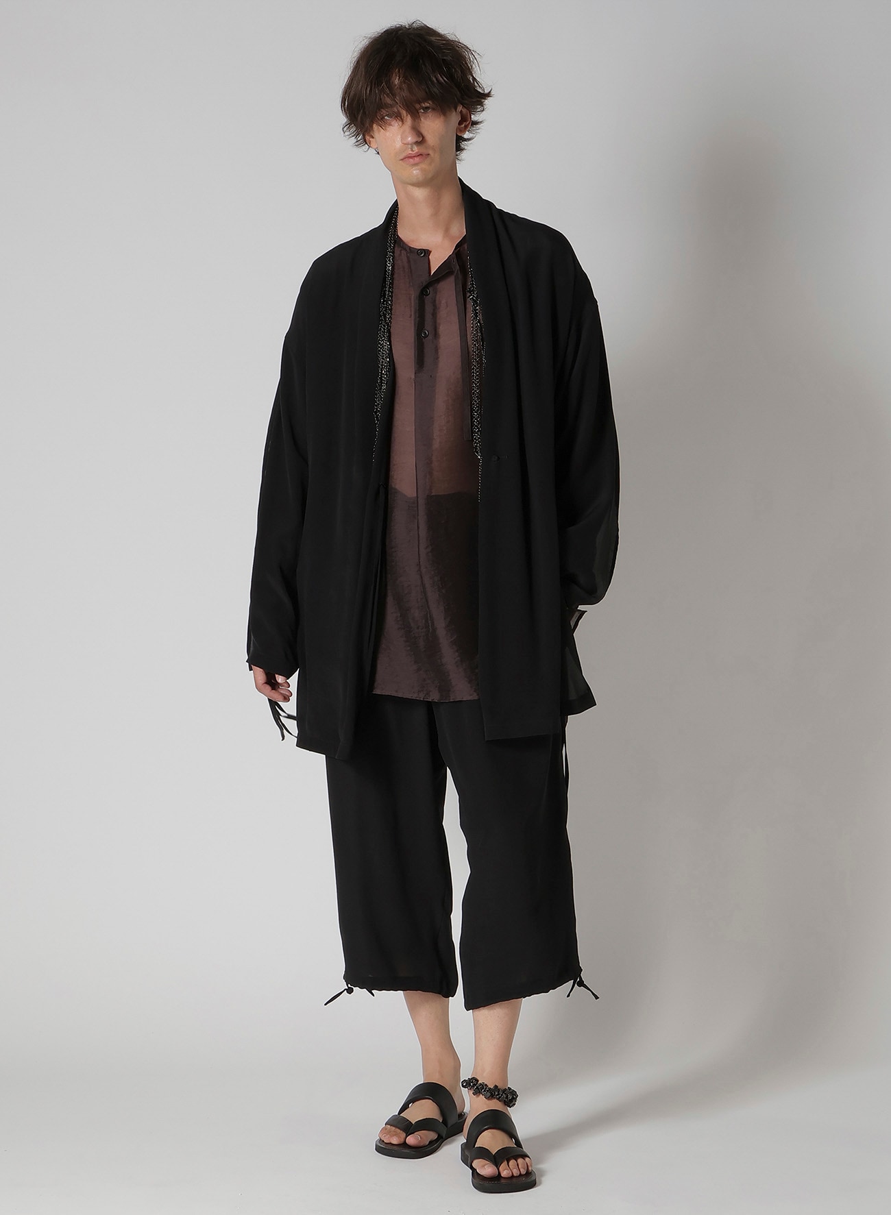 CREPE DE CHINE CHINA BUTTUN SCARF JACKET