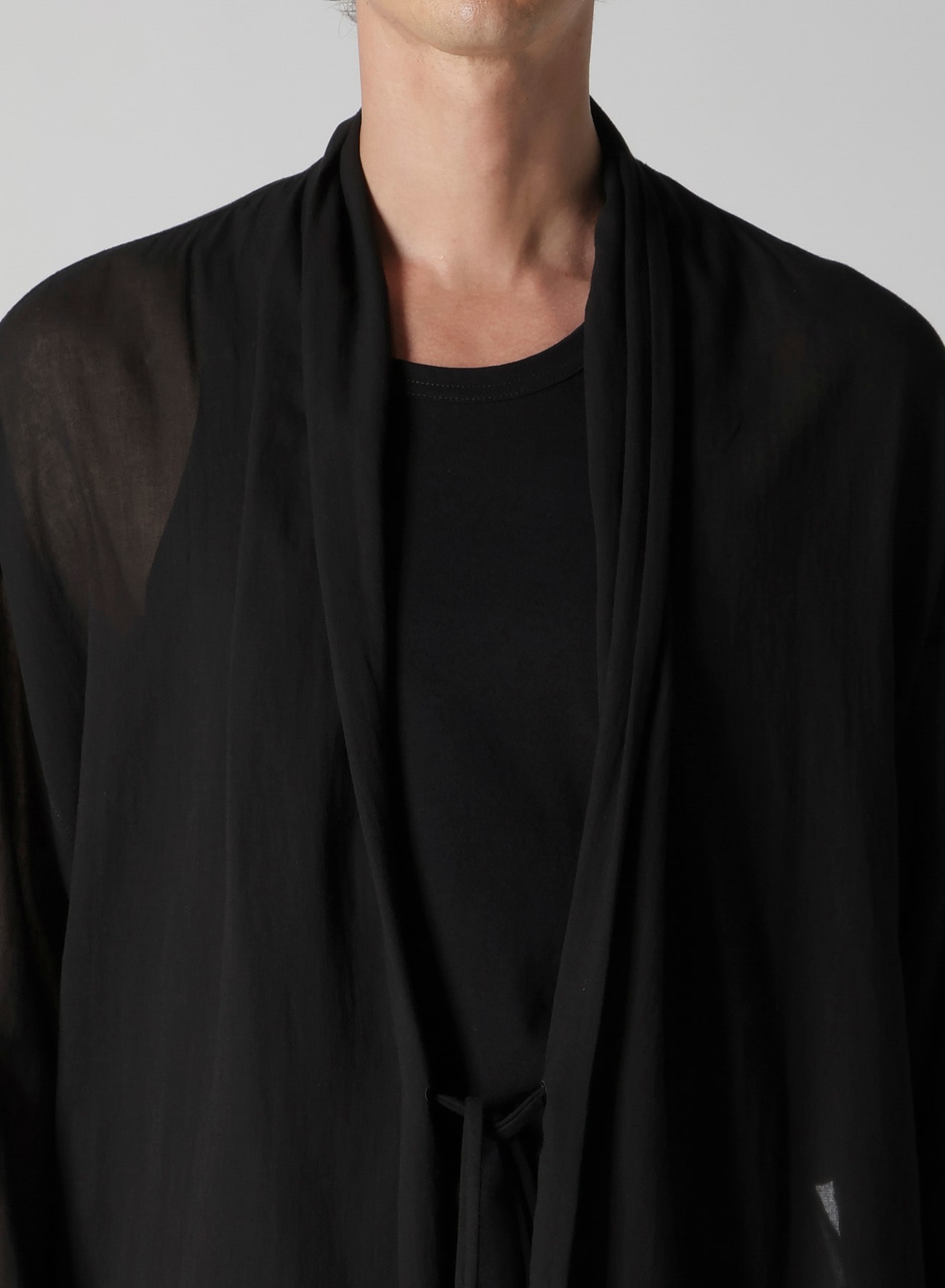 COTTON CIFFON MESSAGE PRINTED SCARF JACKET