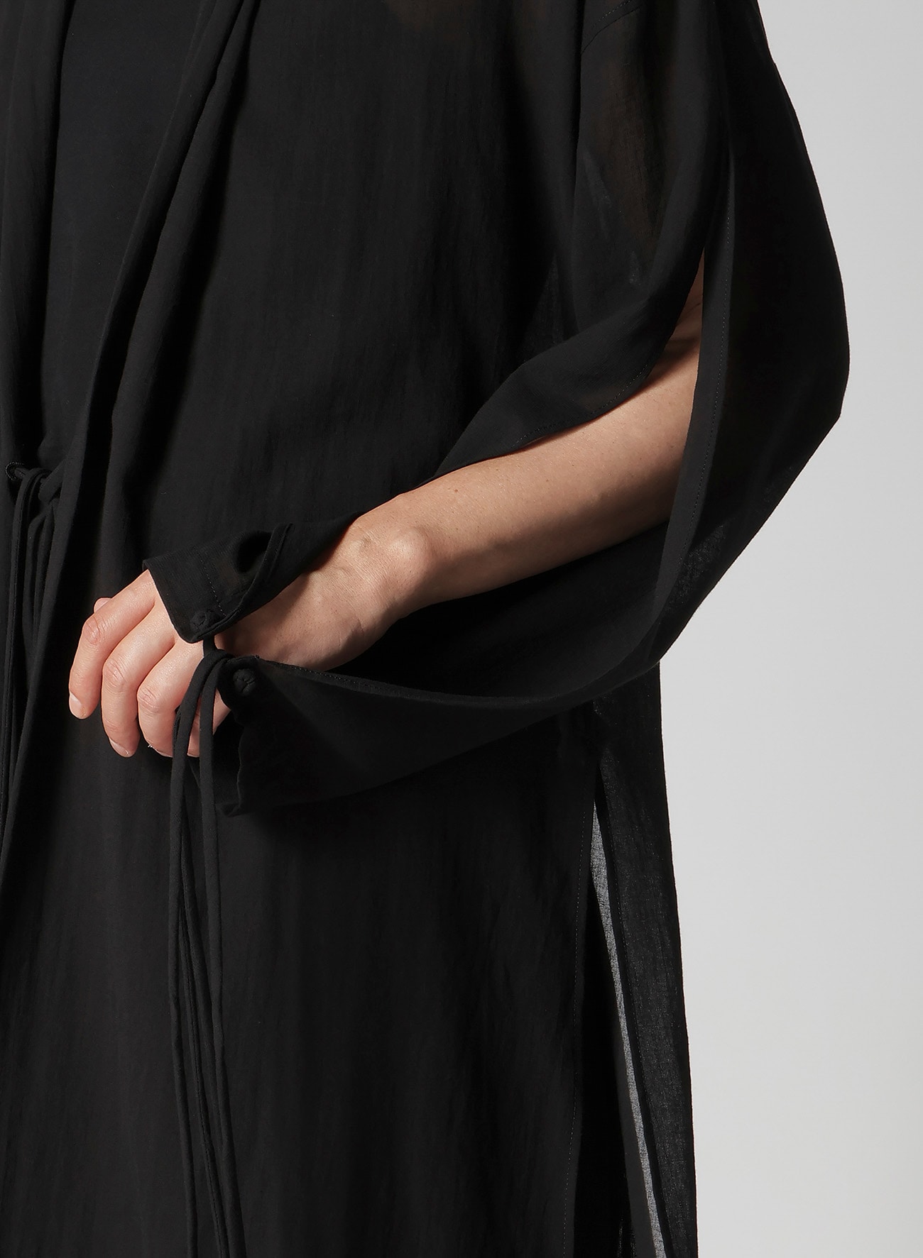 COTTON CIFFON MESSAGE PRINTED SCARF JACKET