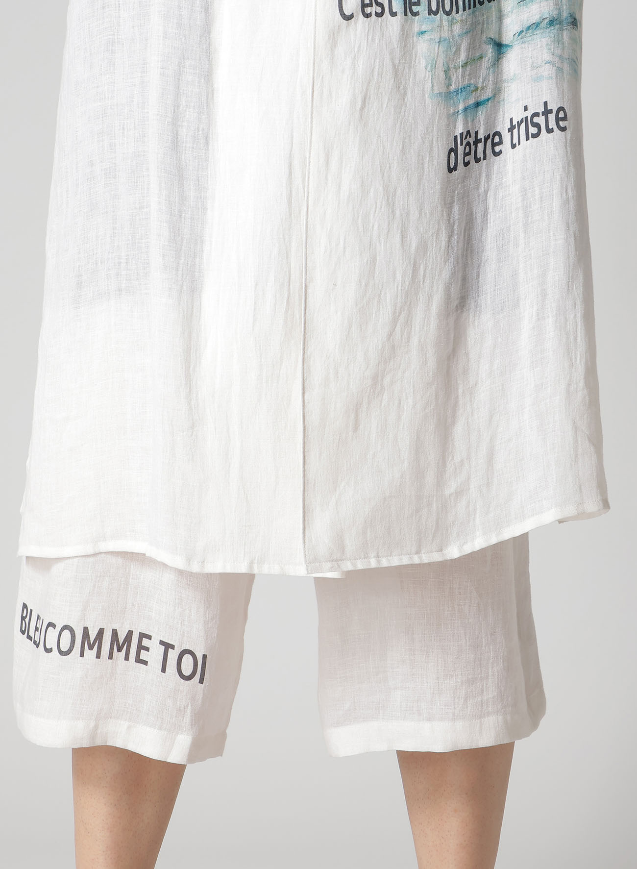 SAKANA MESSAGE PRINTED LONG JACKET