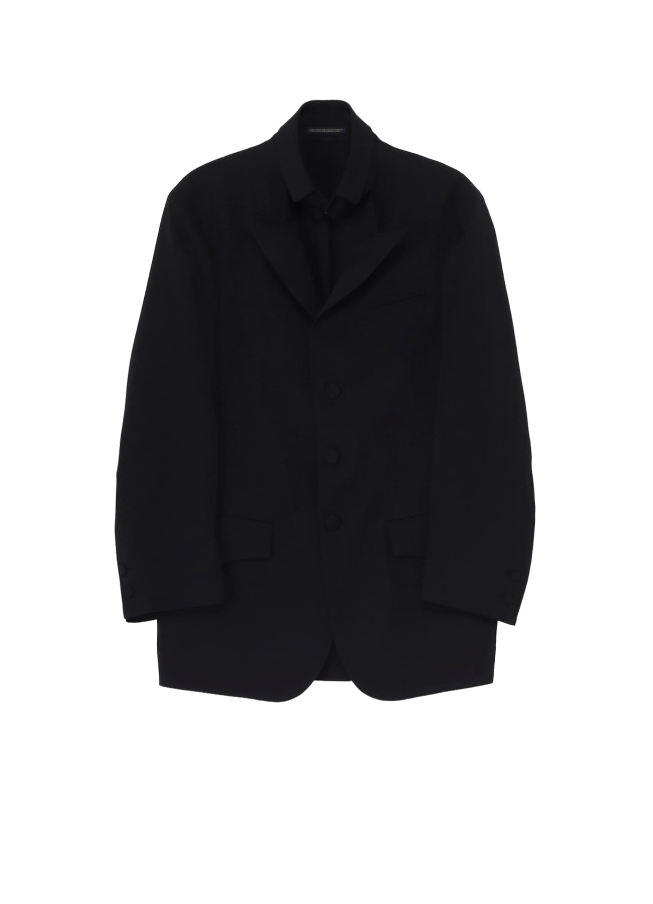 WOOL GABARDINE OPENED SLEEVE JACKET