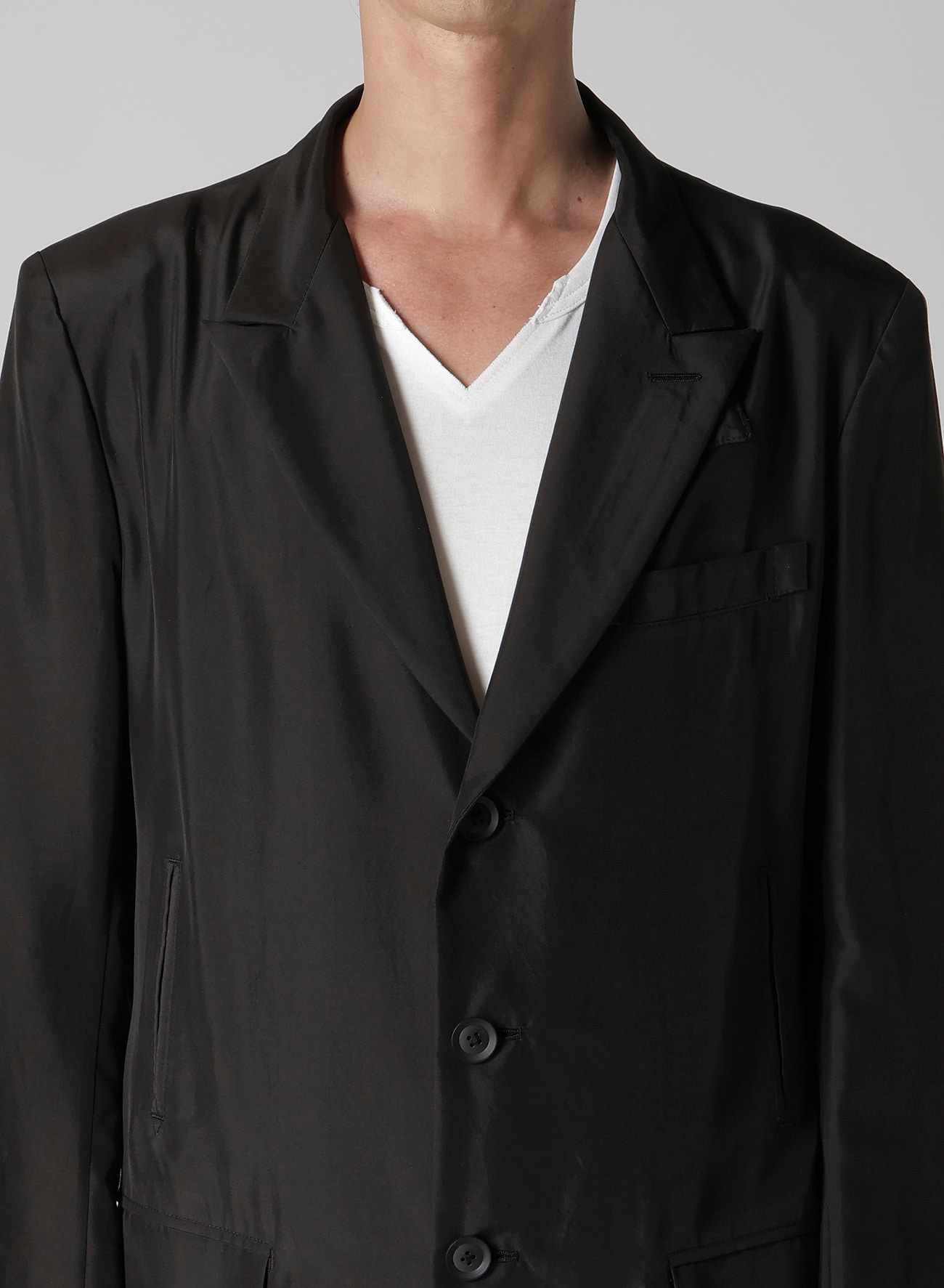 SILK HABUTAE 4 BUTTONS LONG SUIT