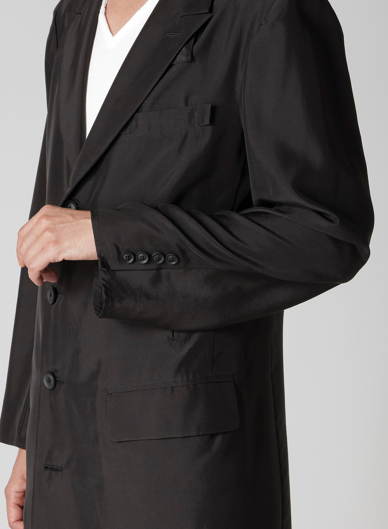 SILK HABUTAE 4 BUTTONS LONG SUIT