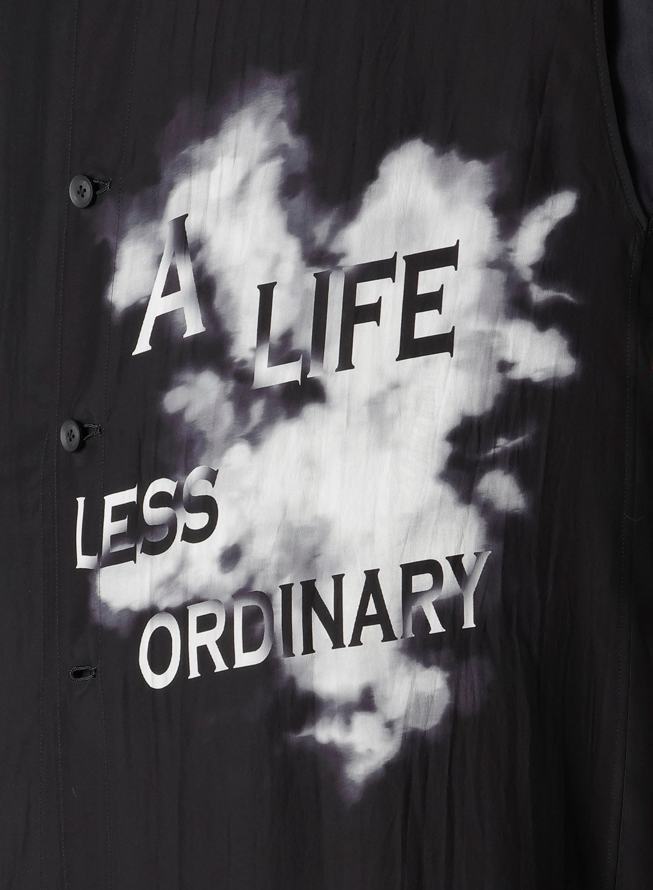 MESSAGE PRINTED SMOKE BUTTON OPENED JACKET