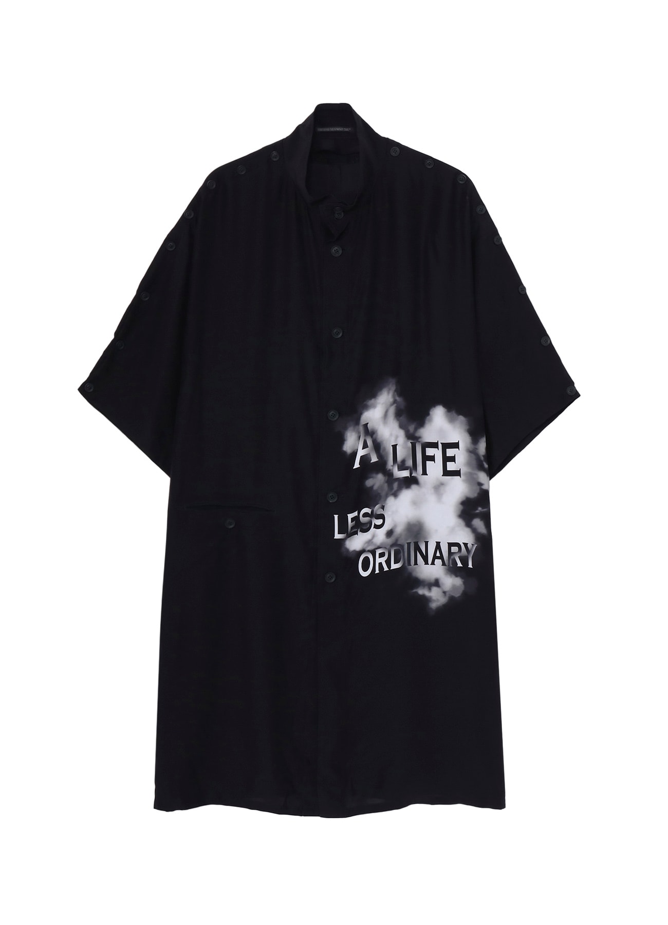 MESSAGE PRINTED SMOKE BUTTON OPENED JACKET