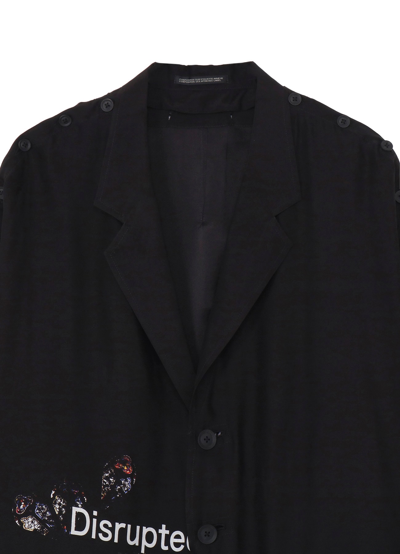 MARINE LIFE PRINTED BUTTON OPENED STAND JACKET