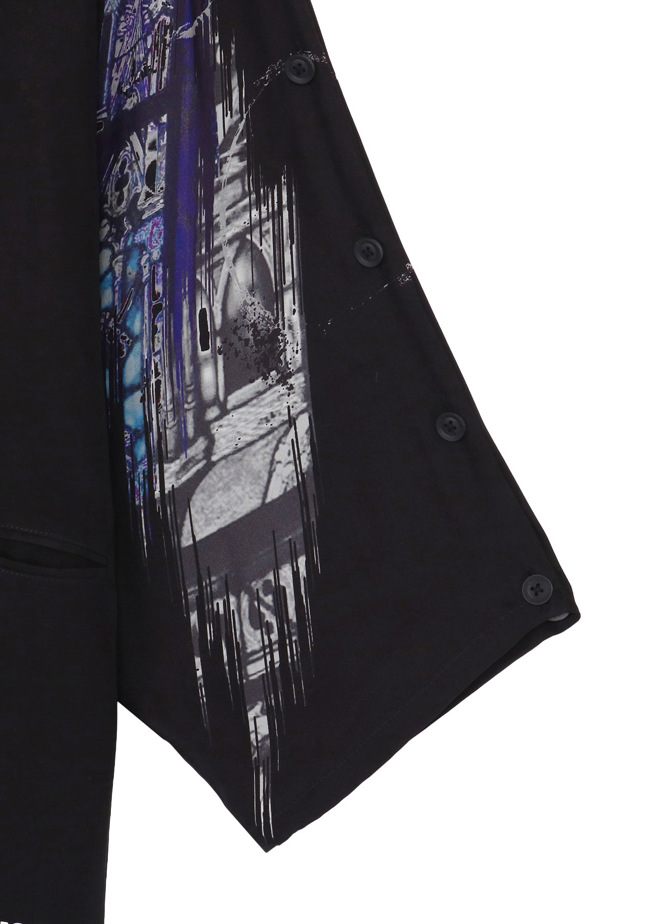 MARINE LIFE PRINTED BUTTON OPENED STAND JACKET