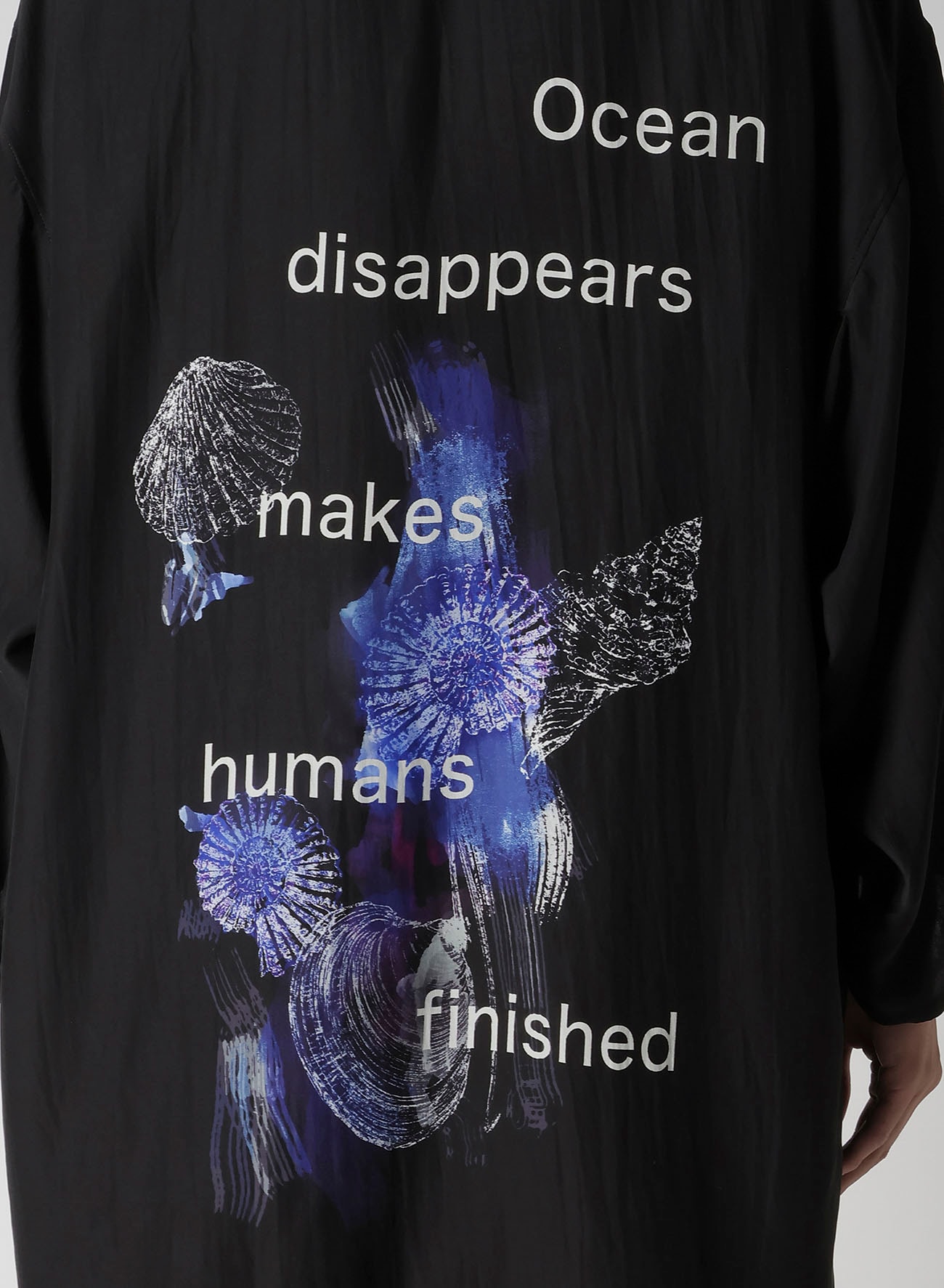 MARINE LIFE PRINTED BUTTON OPENED STAND JACKET