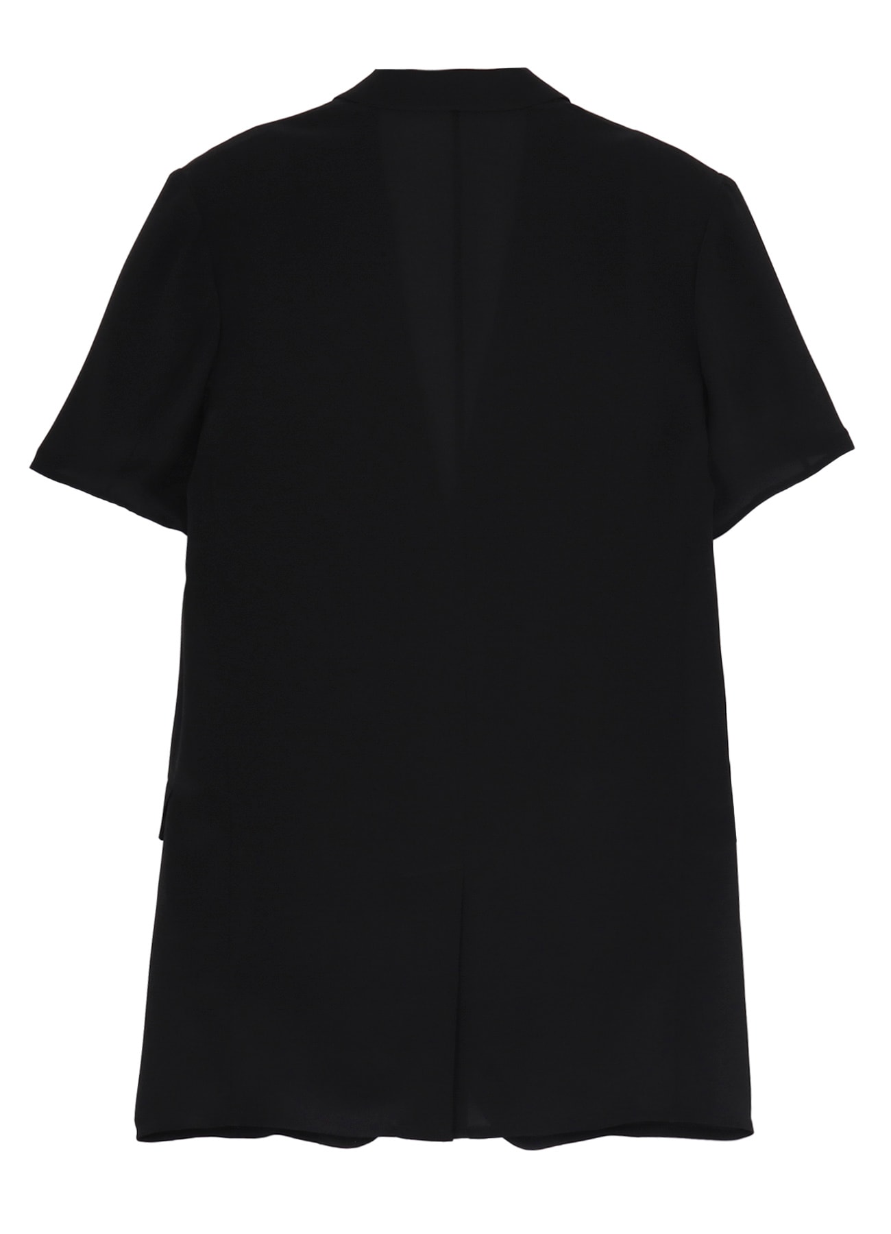 CREPE DE CHINE DOUBLE LAPEL SHORT SLEEVE JACKET