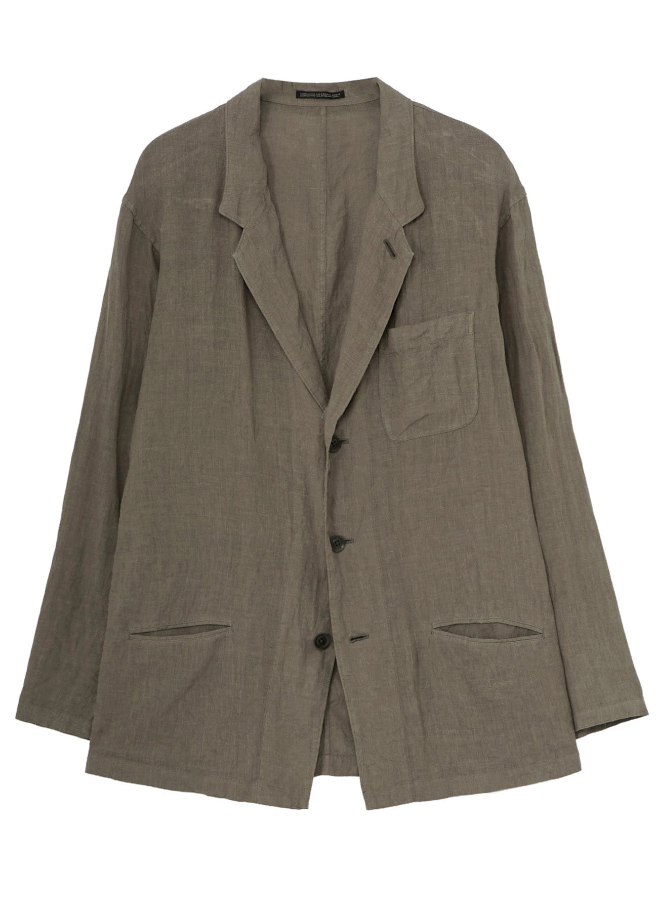 GARMENT-DYED LINEN 3BS SHIRT JACKET