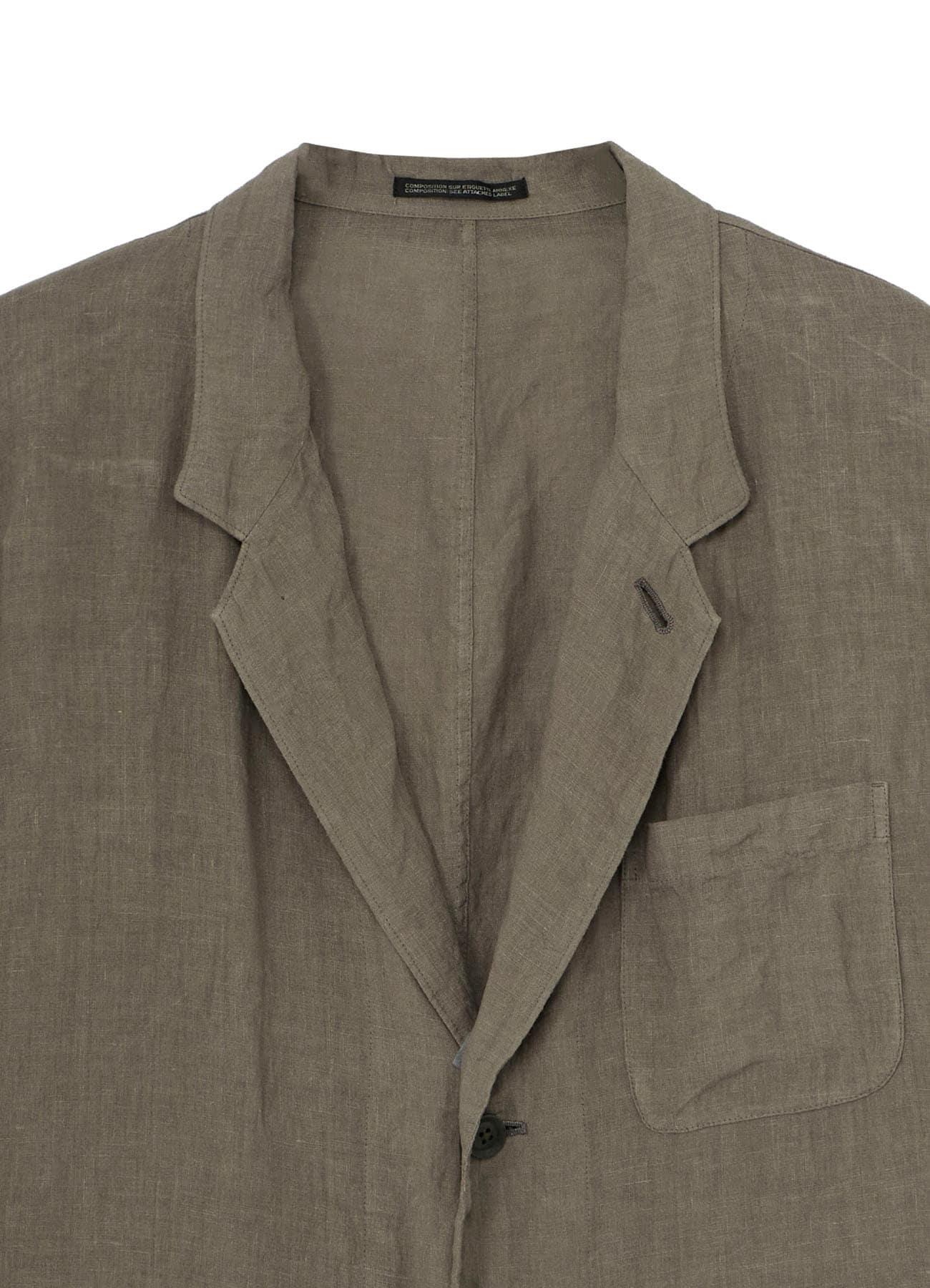 GARMENT-DYED LINEN 3BS SHIRT JACKET