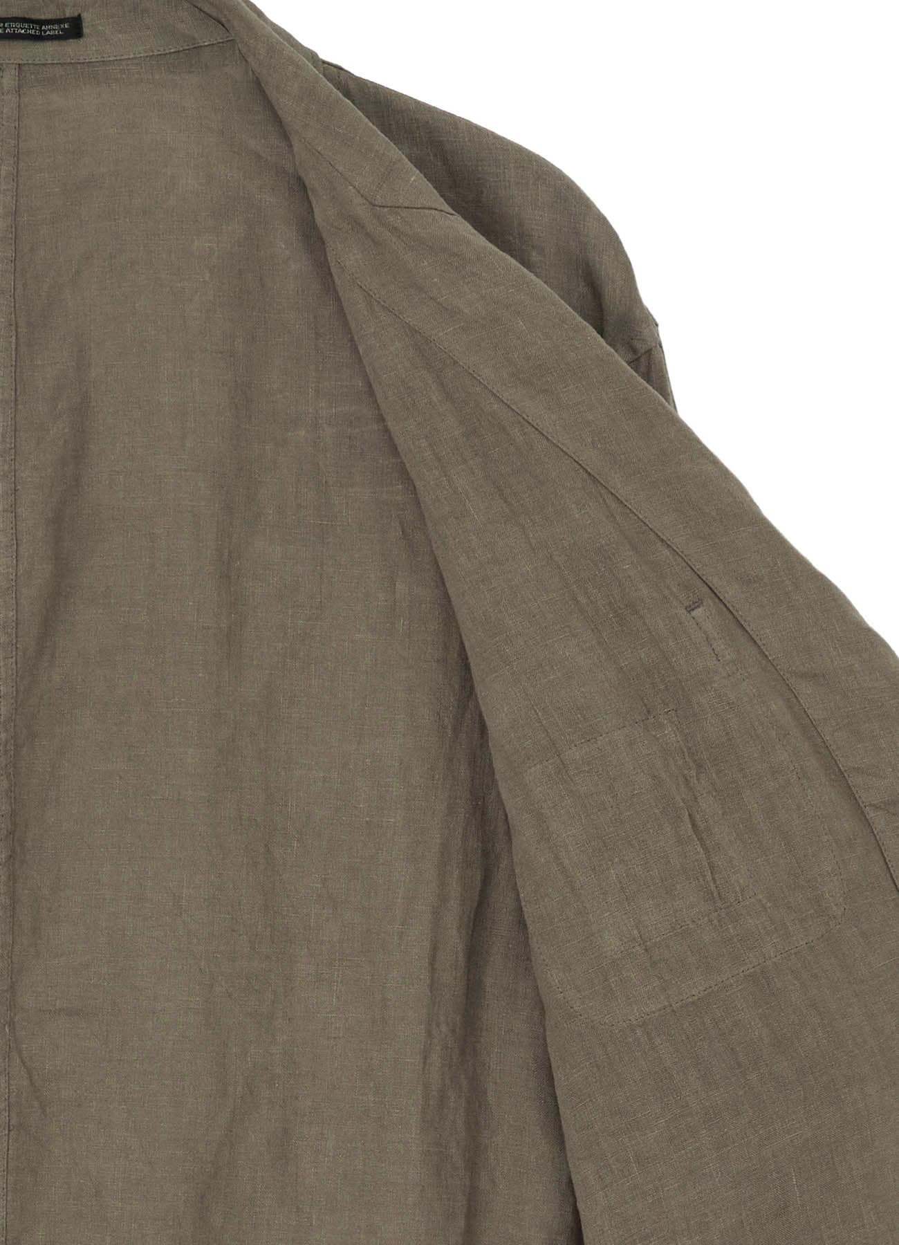 GARMENT-DYED LINEN 3BS SHIRT JACKET