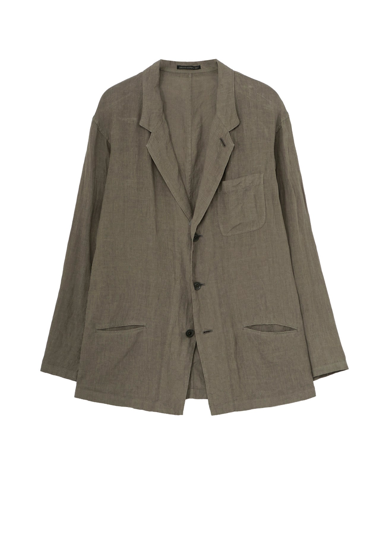 GARMENT-DYED LINEN 3BS SHIRT JACKET