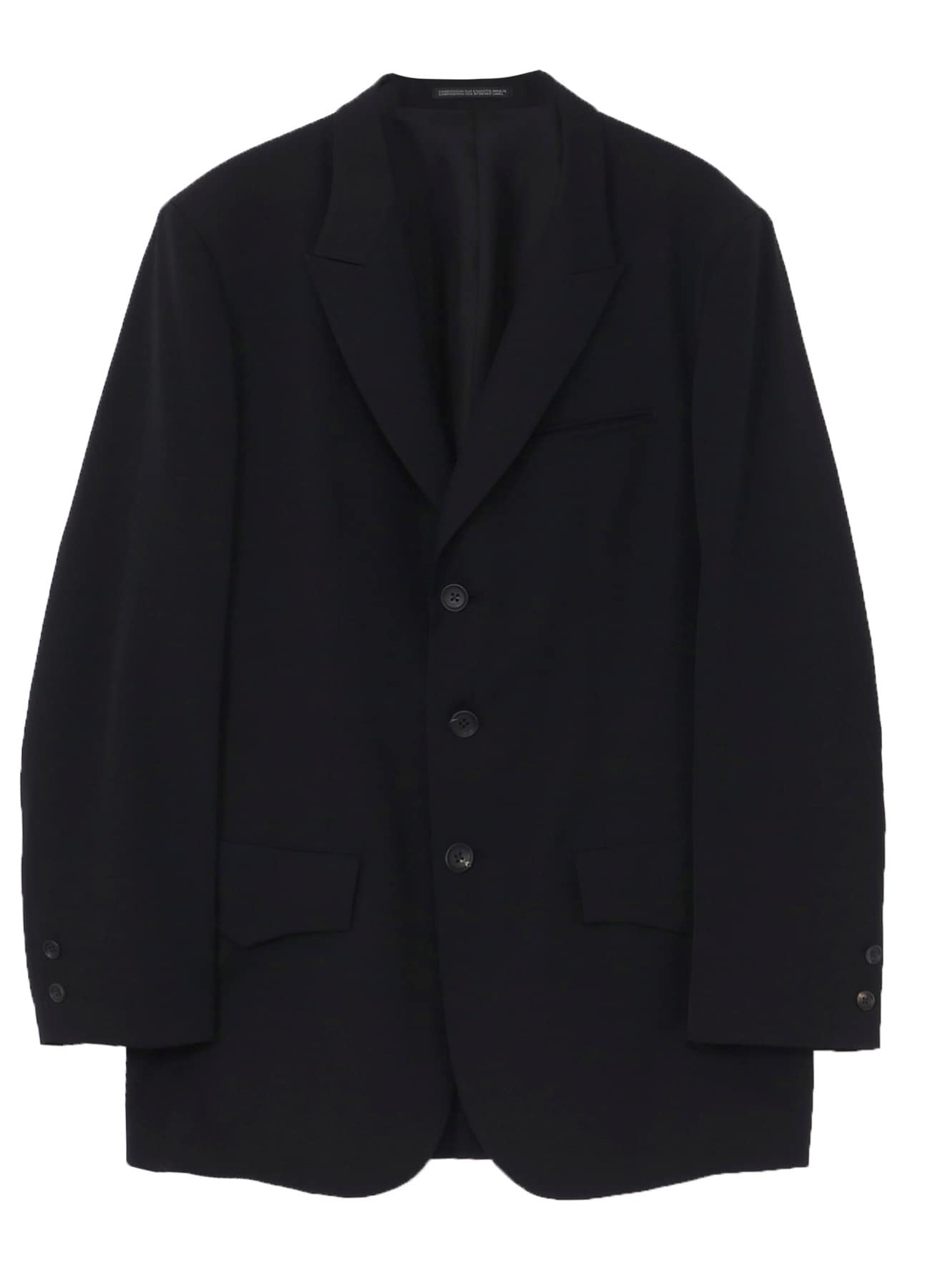 WOOL GABARDINE 3 BUTTON WOOL GABARDINE JACKET