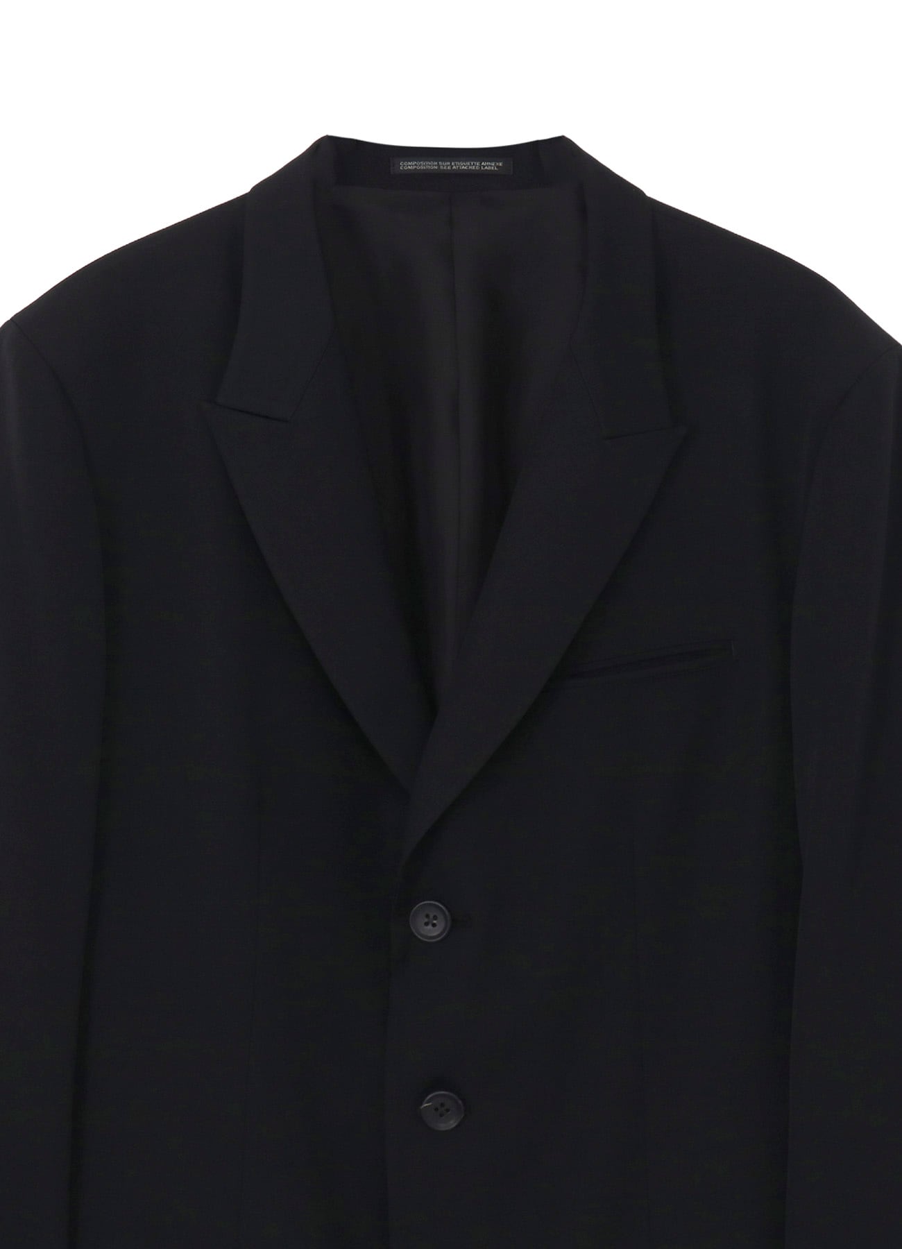 WOOL GABARDINE 3 BUTTON WOOL GABARDINE JACKET