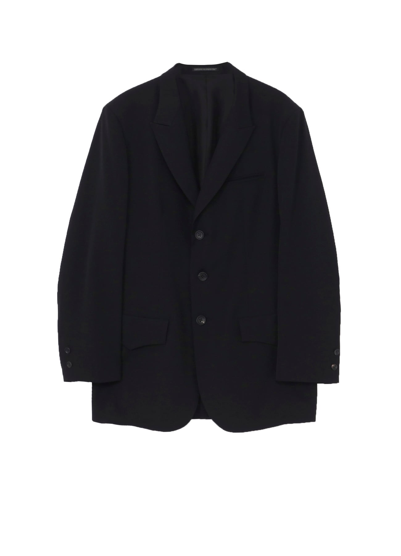 WOOL GABARDINE 3 BUTTON WOOL GABARDINE JACKET