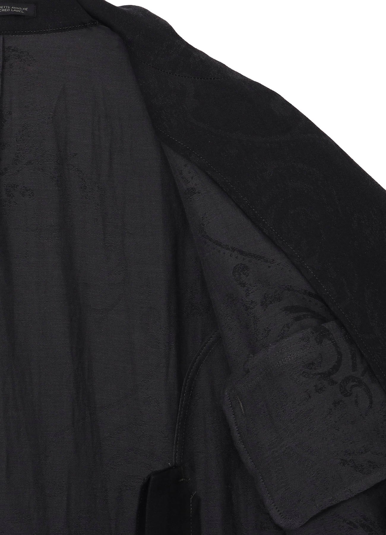 JACQUARD PATTERN SLIT DESIGN JACKET