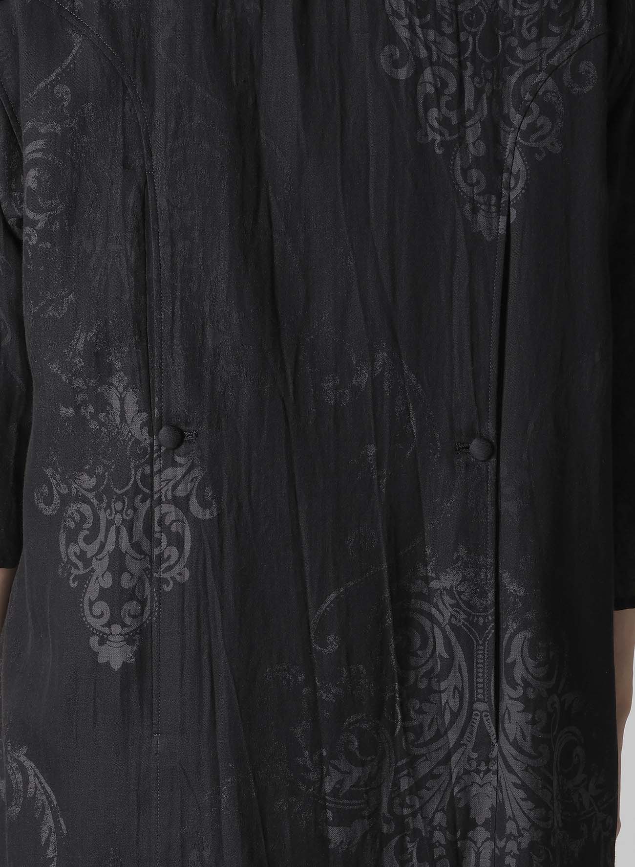 JACQUARD PATTERN SLIT DESIGN JACKET