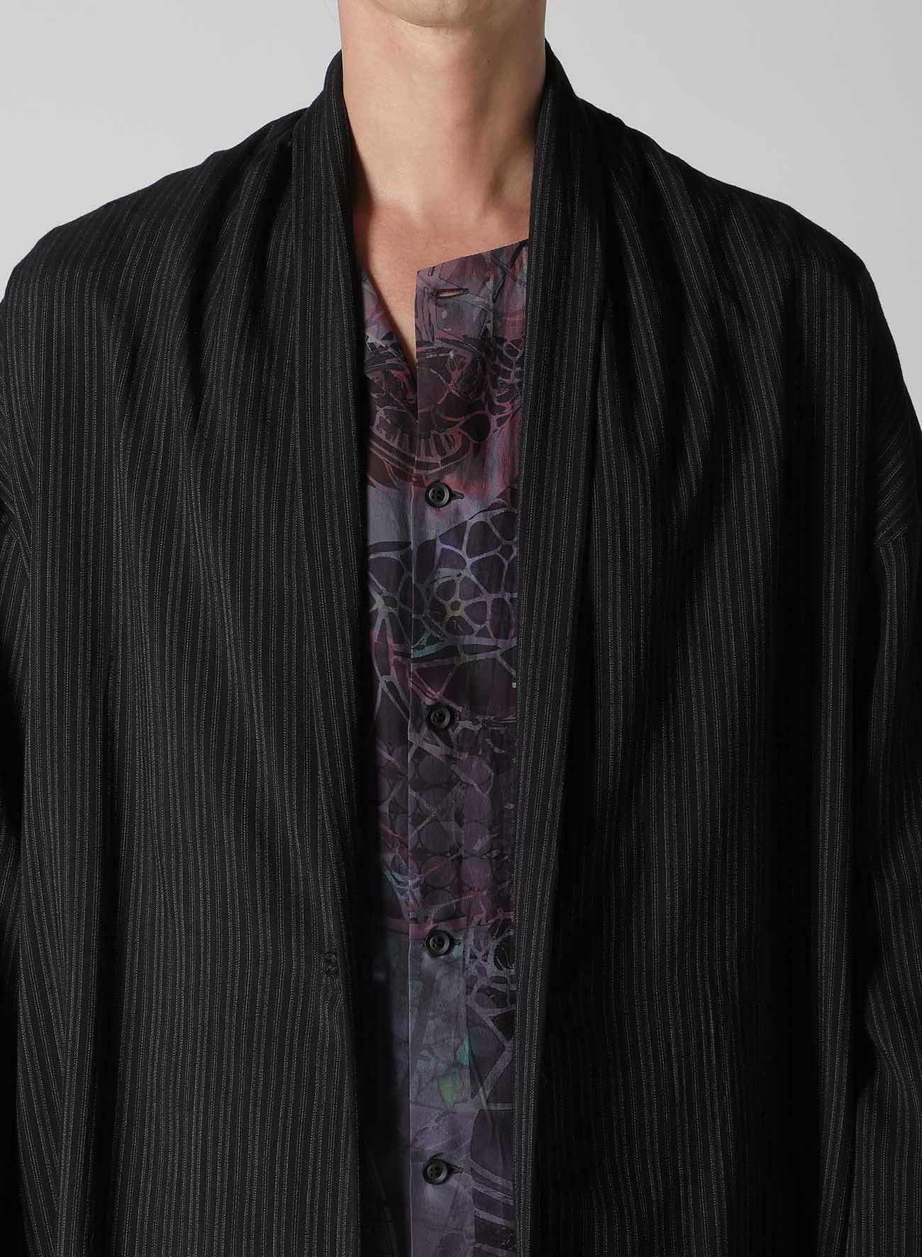 RAYON THIN STRIPE SLIT JACKET