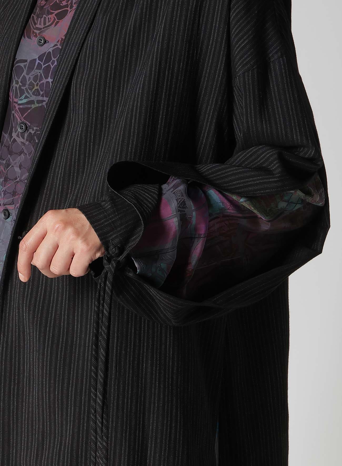 RAYON THIN STRIPE SLIT JACKET