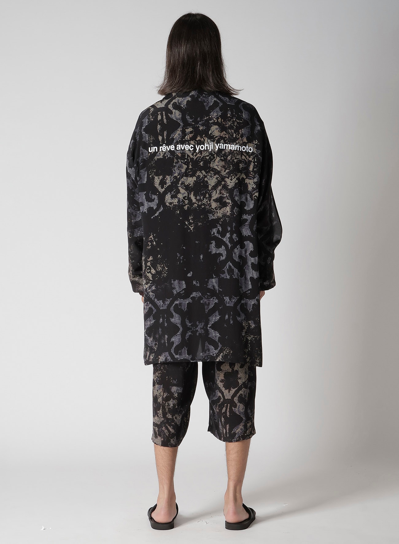 BAROQUE PATTERN COLLARLESS JACKET