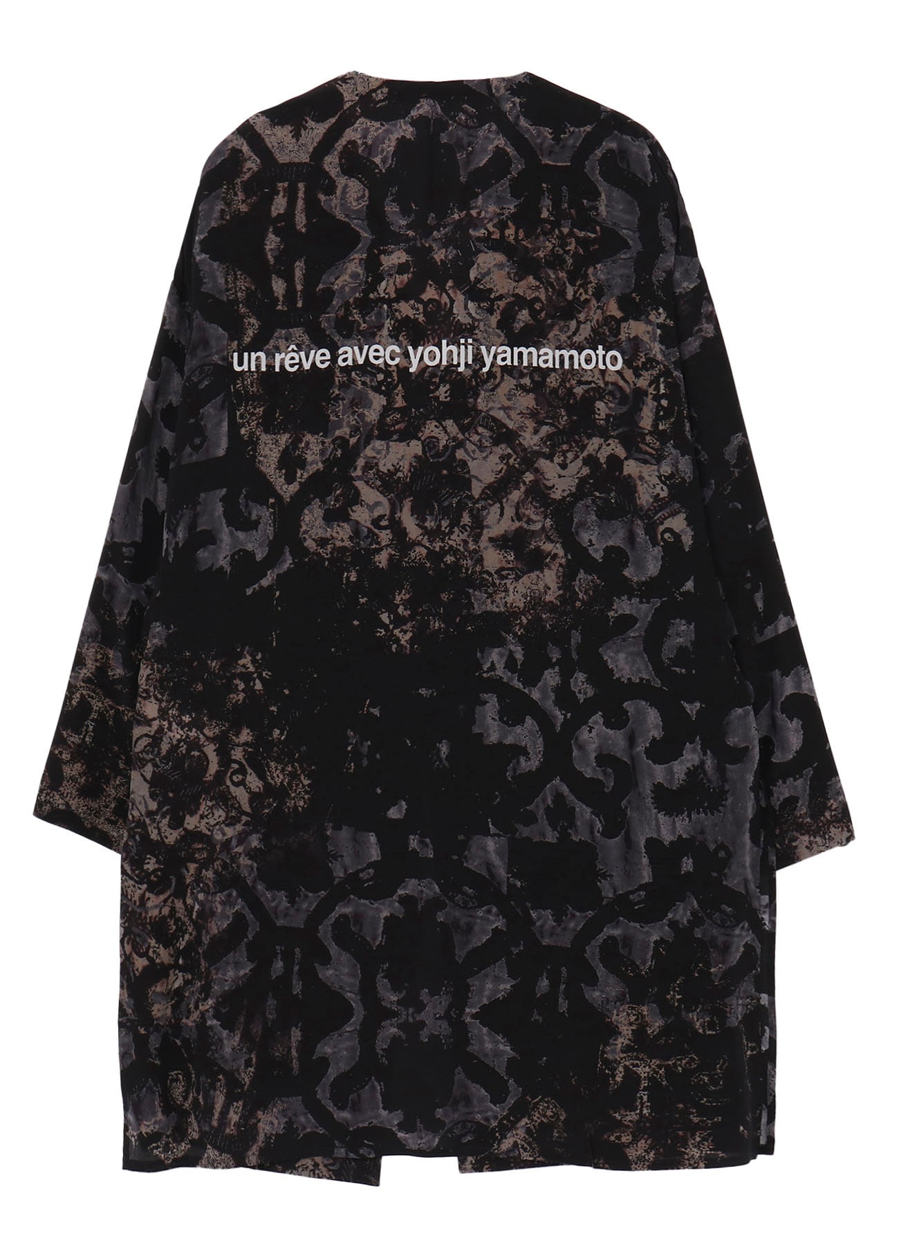 BAROQUE PATTERN COLLARLESS JACKET