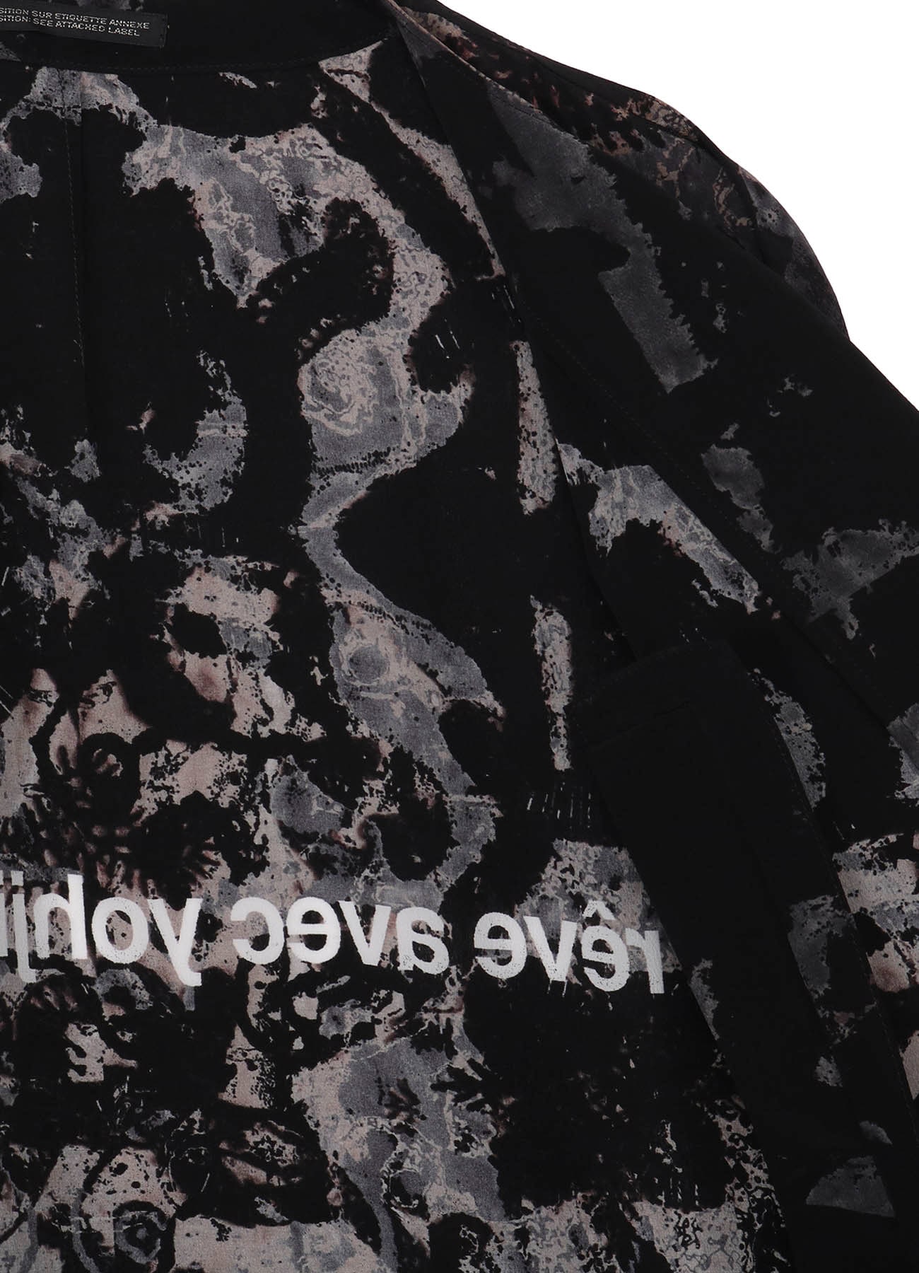 BAROQUE PATTERN COLLARLESS JACKET