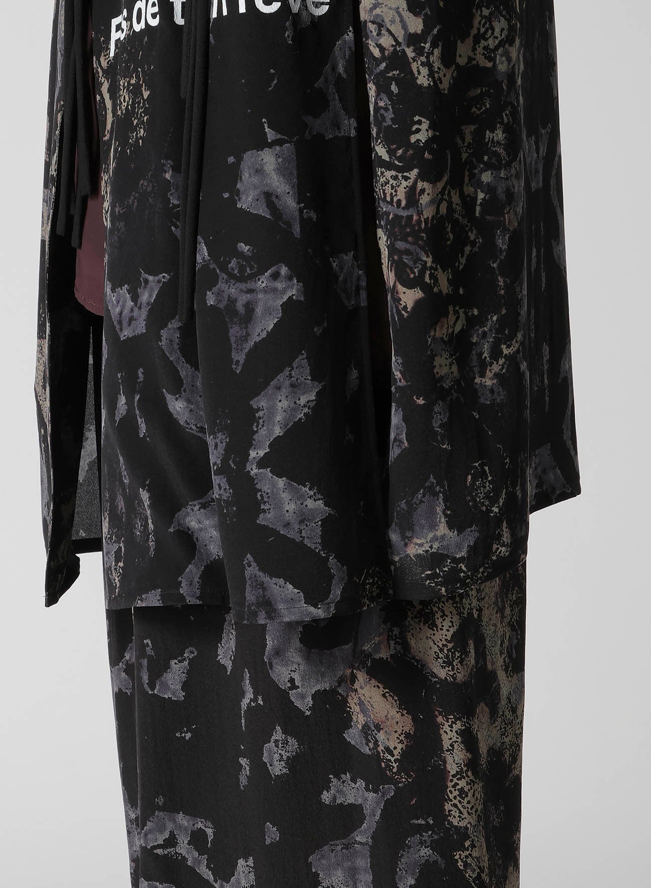 BAROQUE PATTERN COLLARLESS JACKET