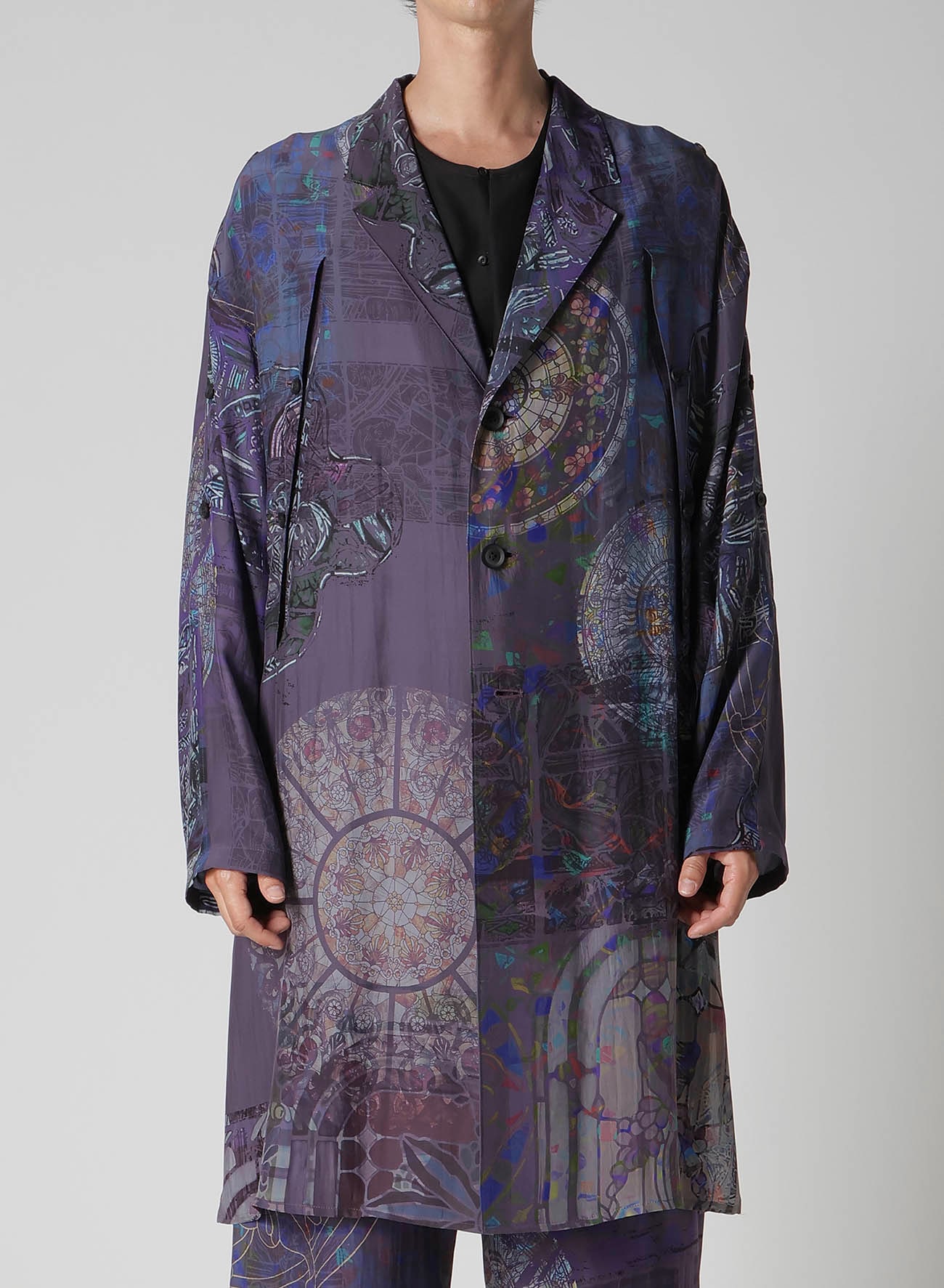 PURPLE STAINED GLASS PRINTED JACKET