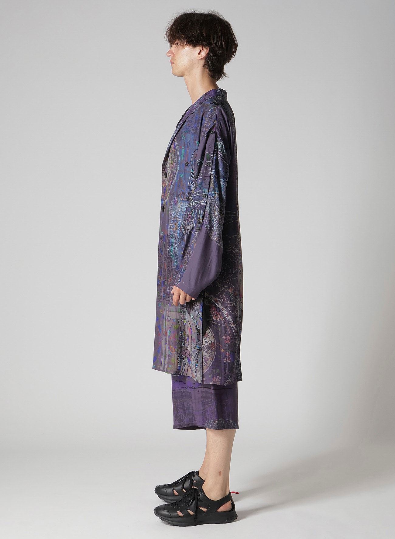 PURPLE STAINED GLASS PRINTED JACKET