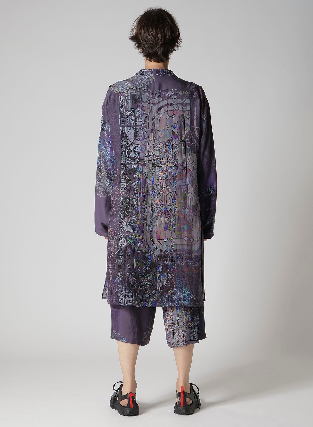 PURPLE STAINED GLASS PRINTED JACKET