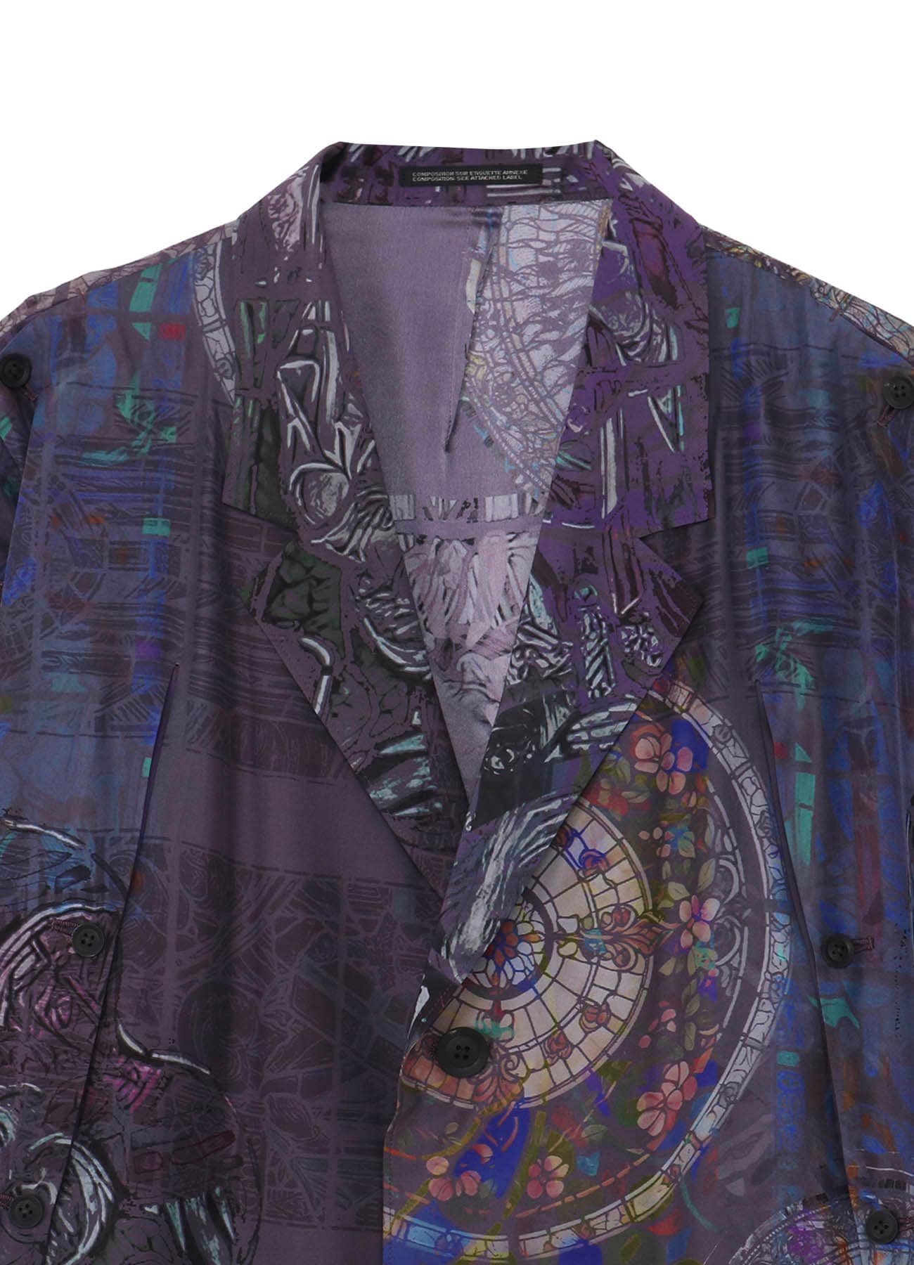PURPLE STAINED GLASS PRINTED JACKET