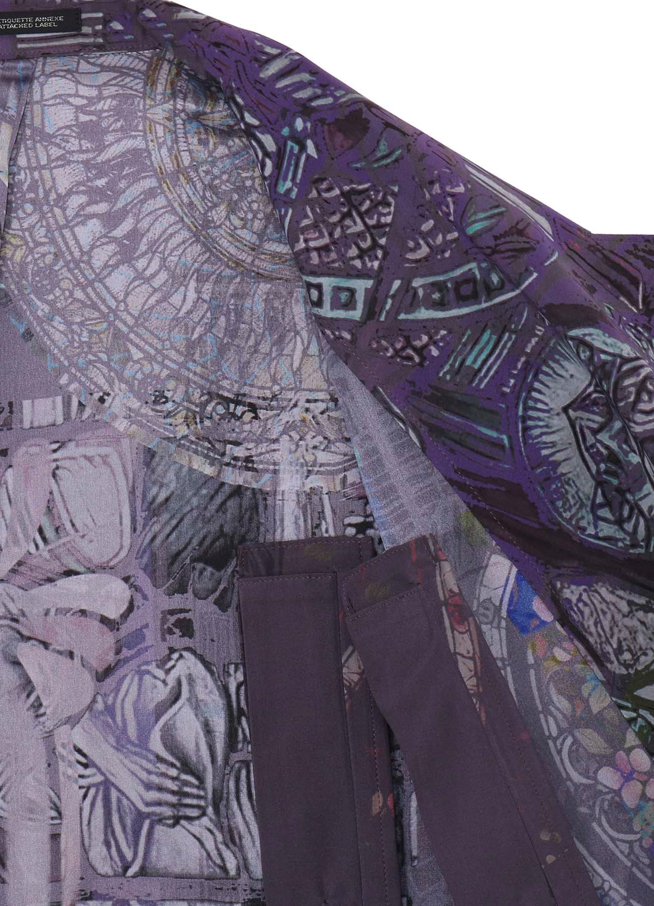 PURPLE STAINED GLASS PRINTED JACKET