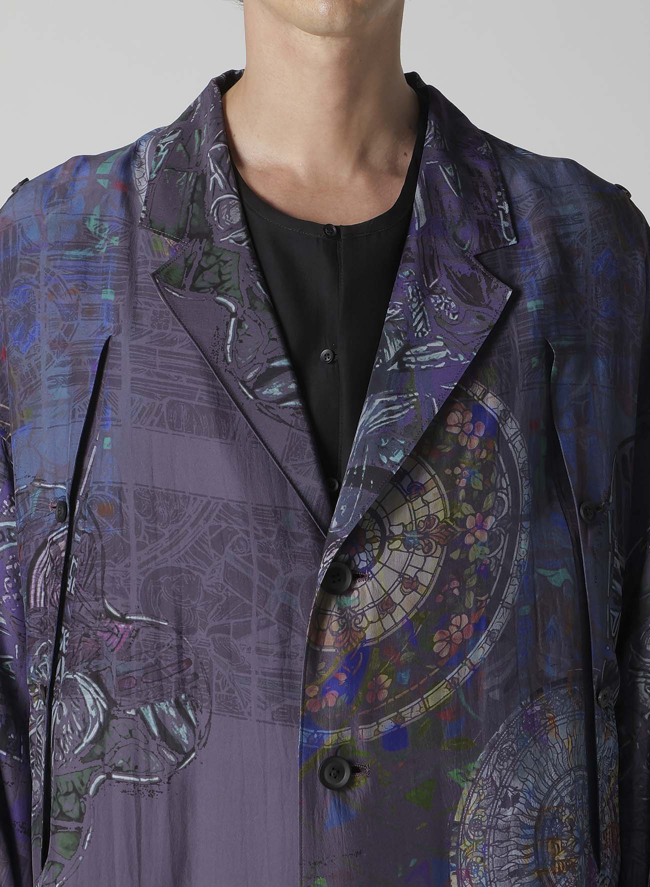 PURPLE STAINED GLASS PRINTED JACKET
