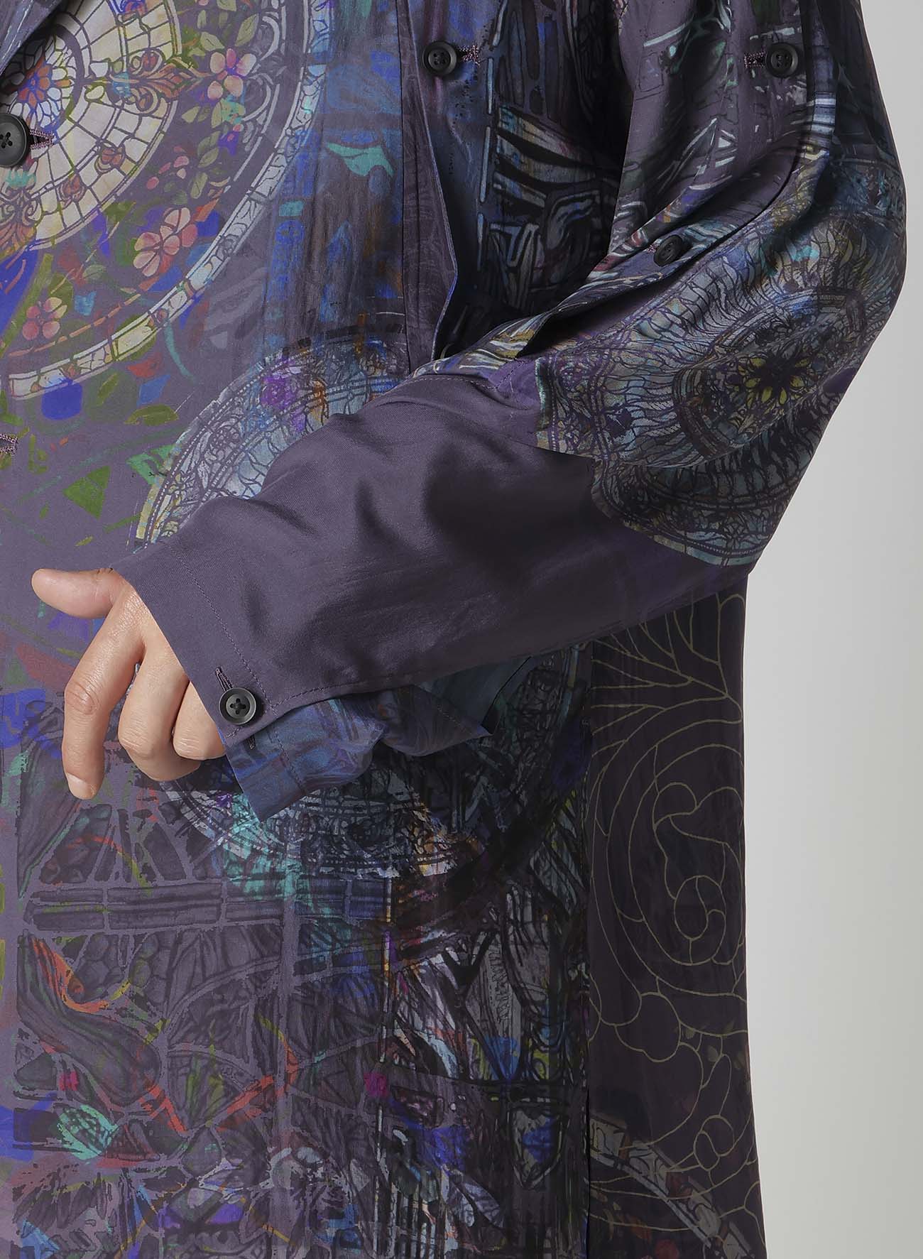 PURPLE STAINED GLASS PRINTED JACKET