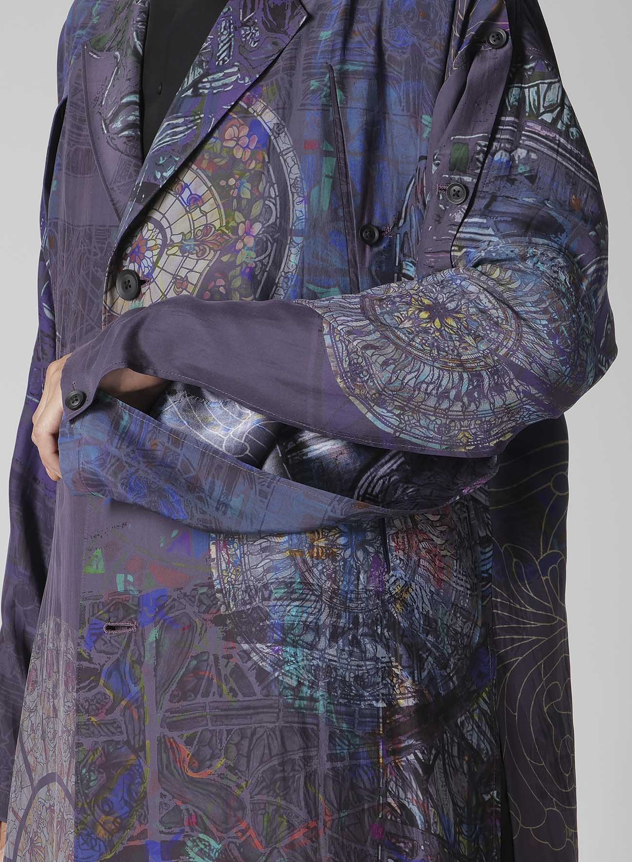 PURPLE STAINED GLASS PRINTED JACKET