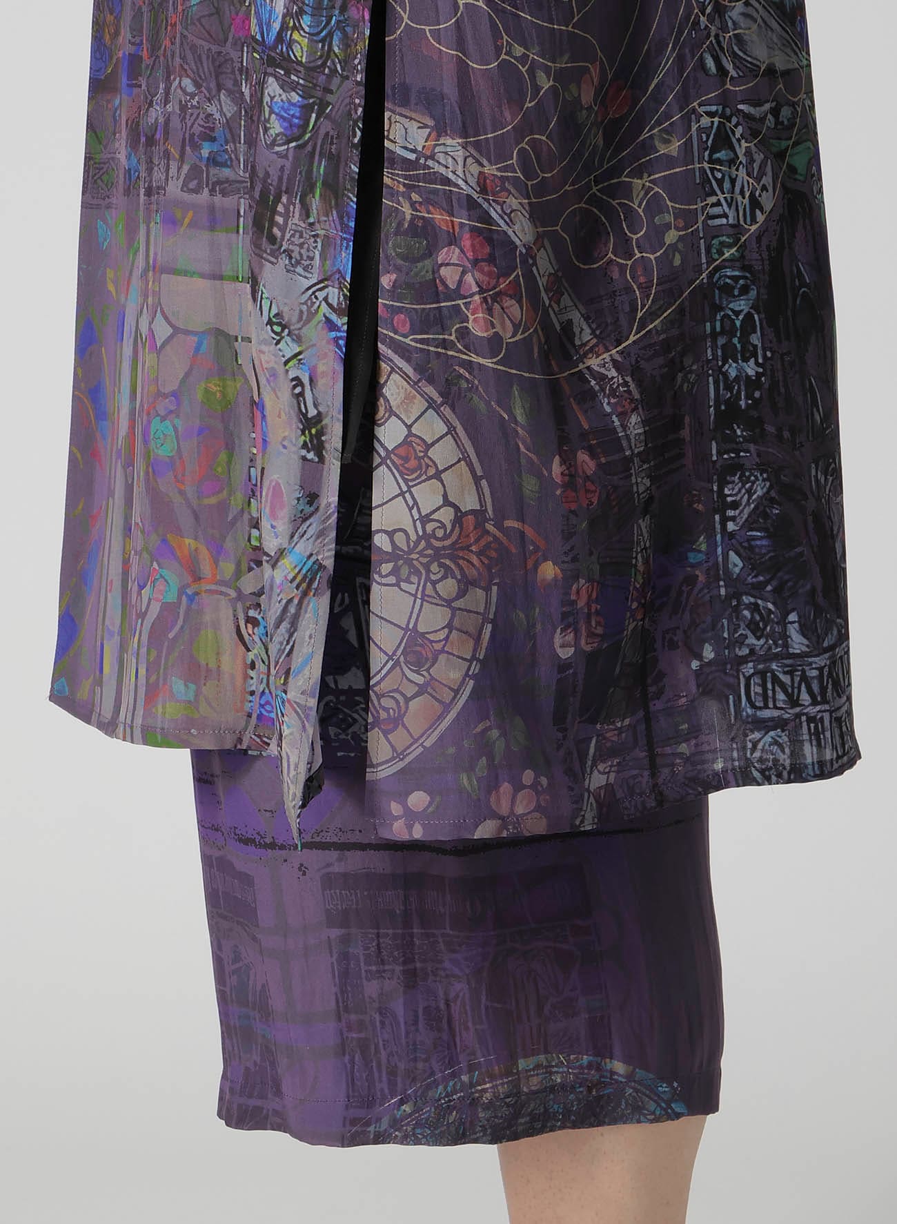 PURPLE STAINED GLASS PRINTED JACKET