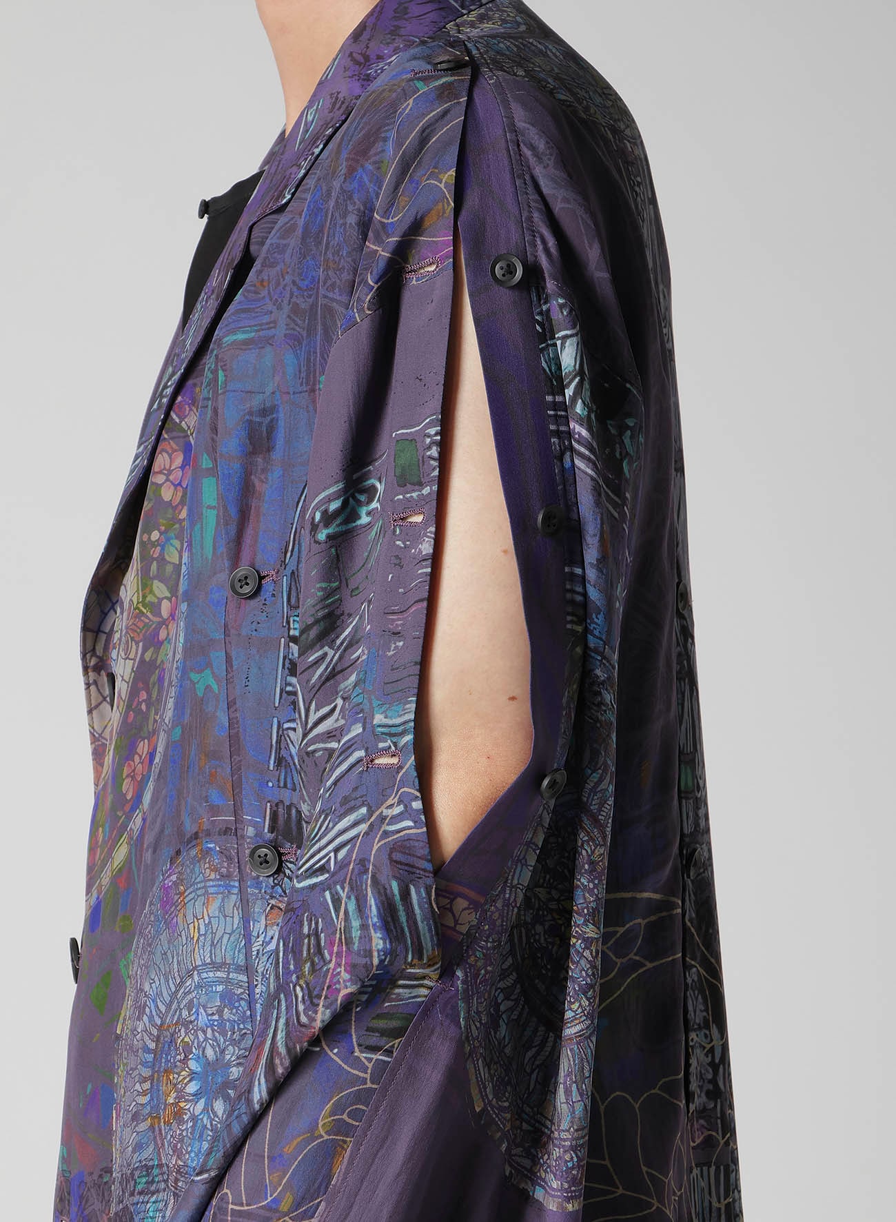 PURPLE STAINED GLASS PRINTED JACKET