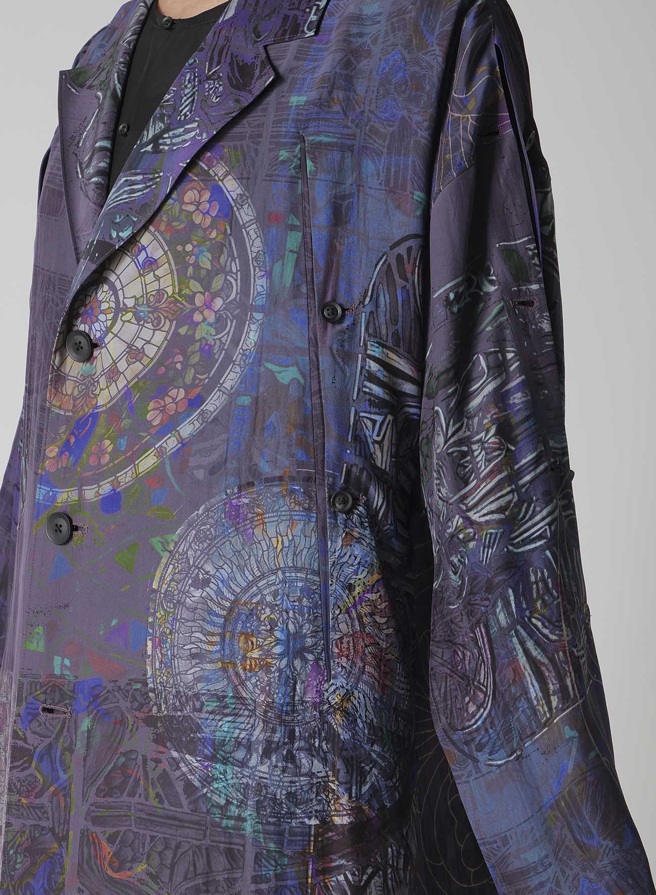 PURPLE STAINED GLASS PRINTED JACKET
