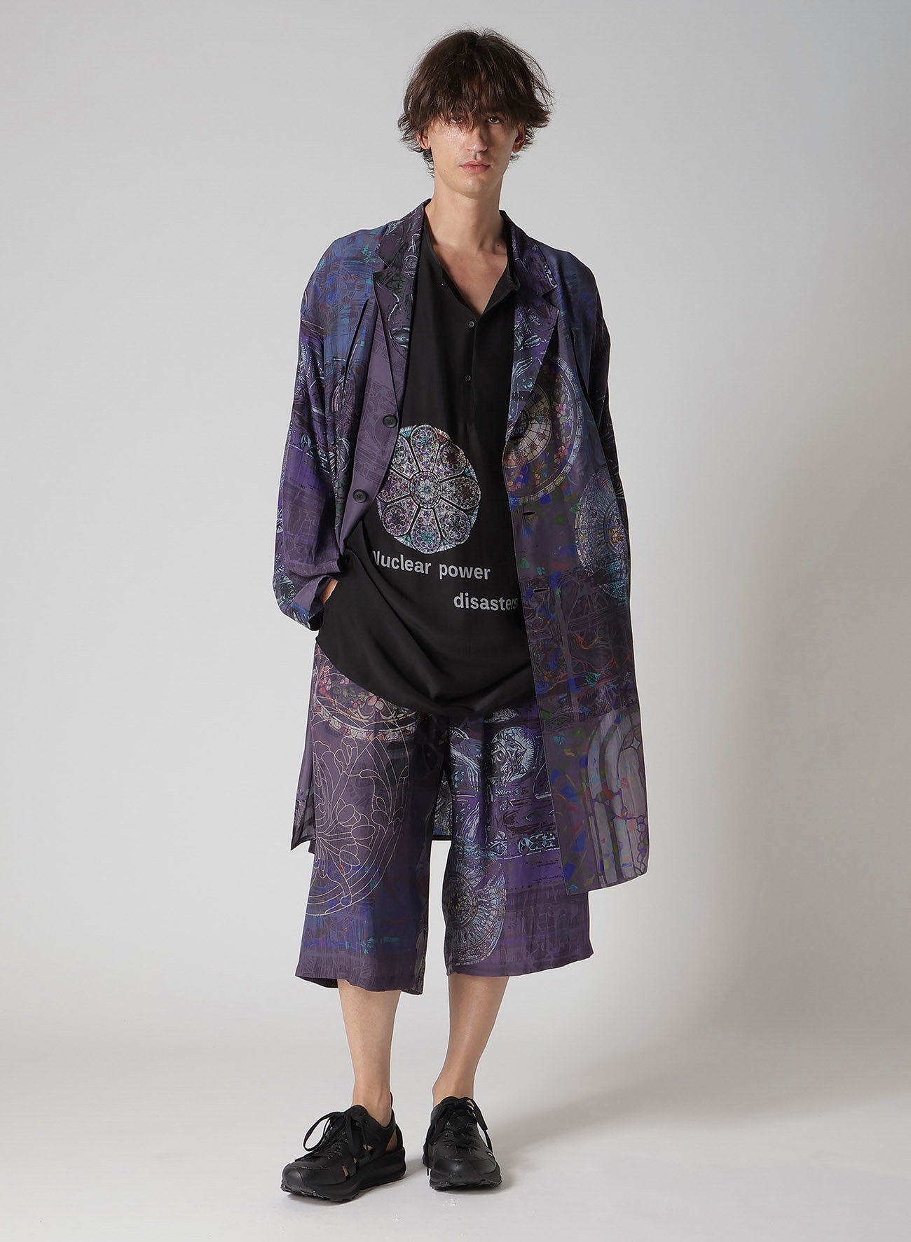 PURPLE STAINED GLASS PRINTED JACKET